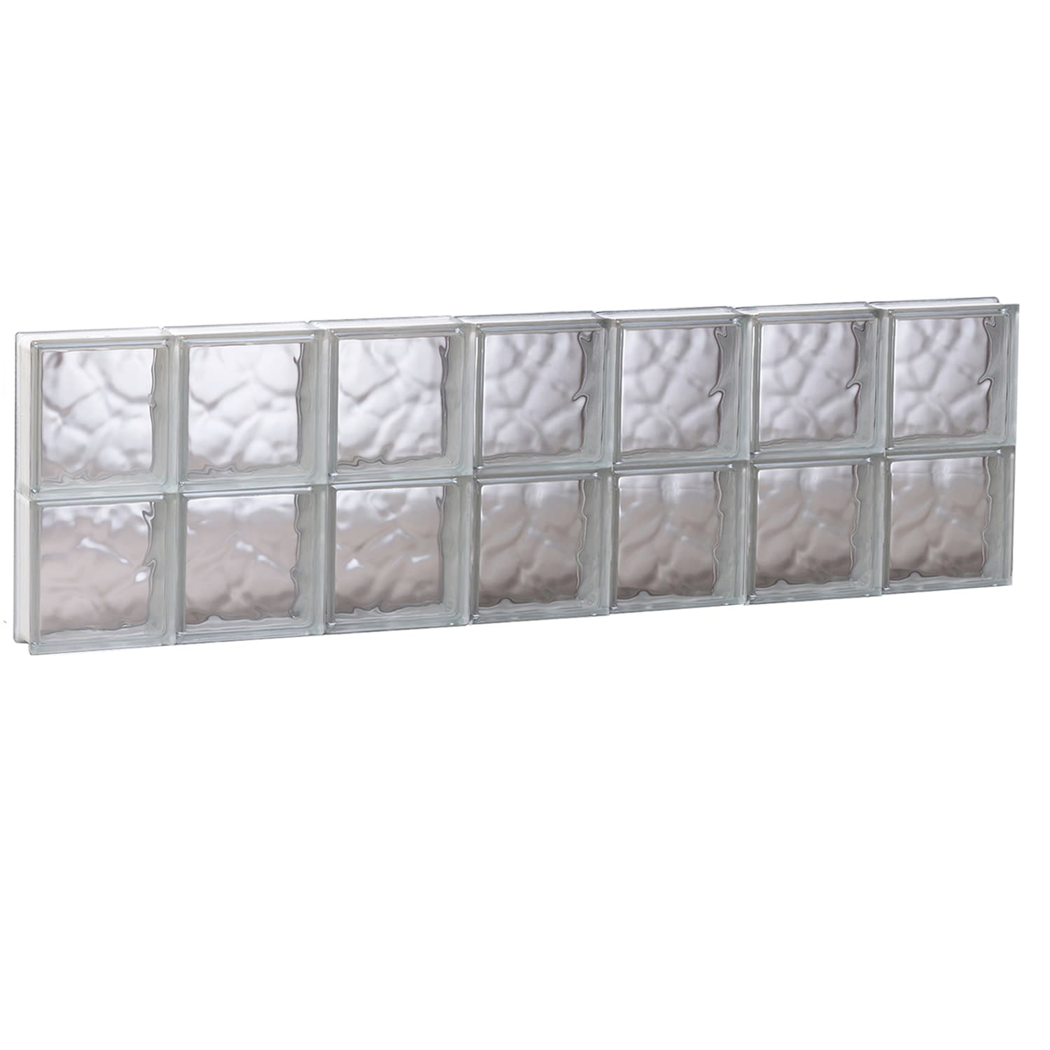 REDI2SET S4212DC Wavy Glass 40-1/4-in x 11-1/2-in Frameless Replacement Glass Block Window