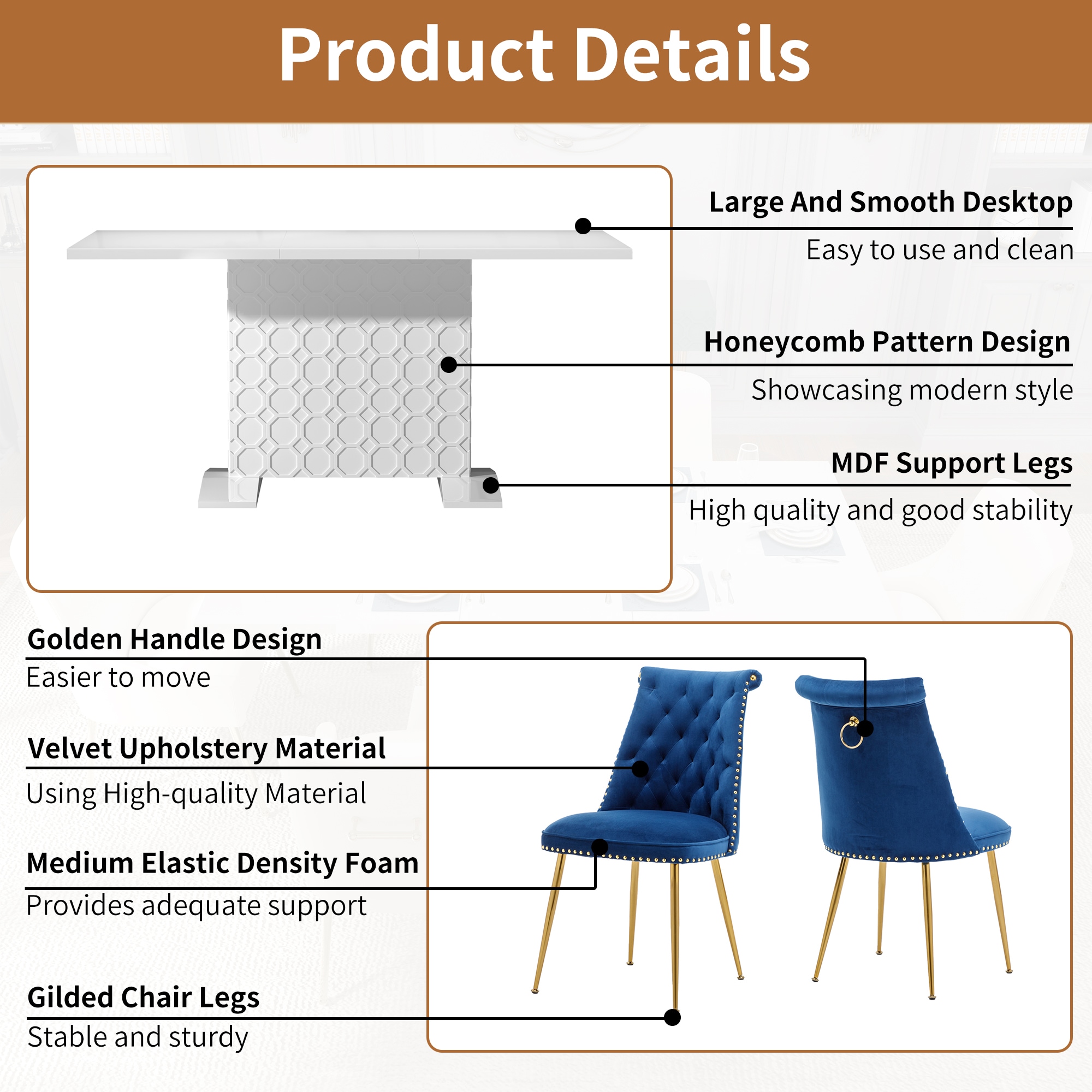 Clihome CL-ST1WH703NY Dining-Sets - View #9