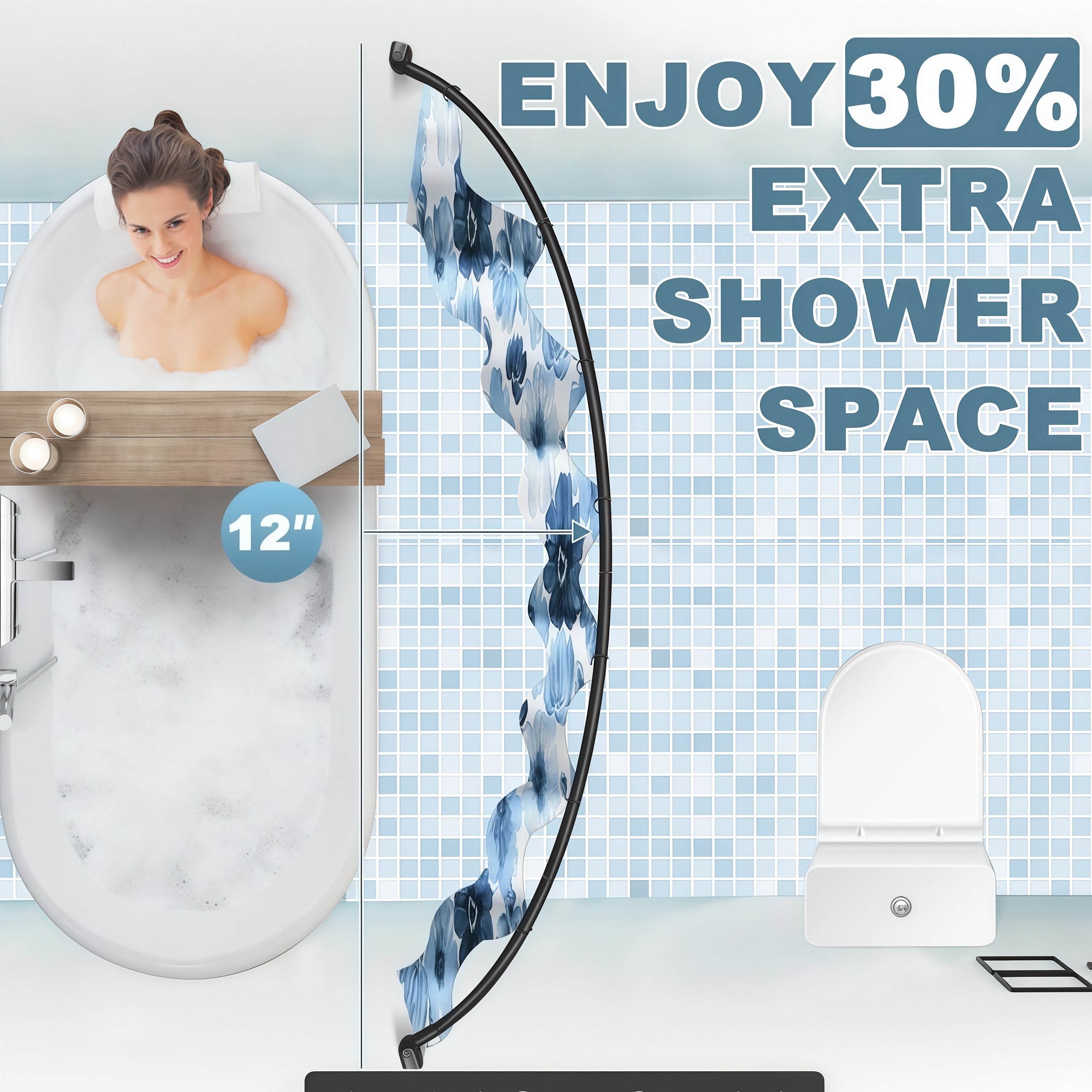 Numhew NHSEAN7904 Shower-Rods - View #3