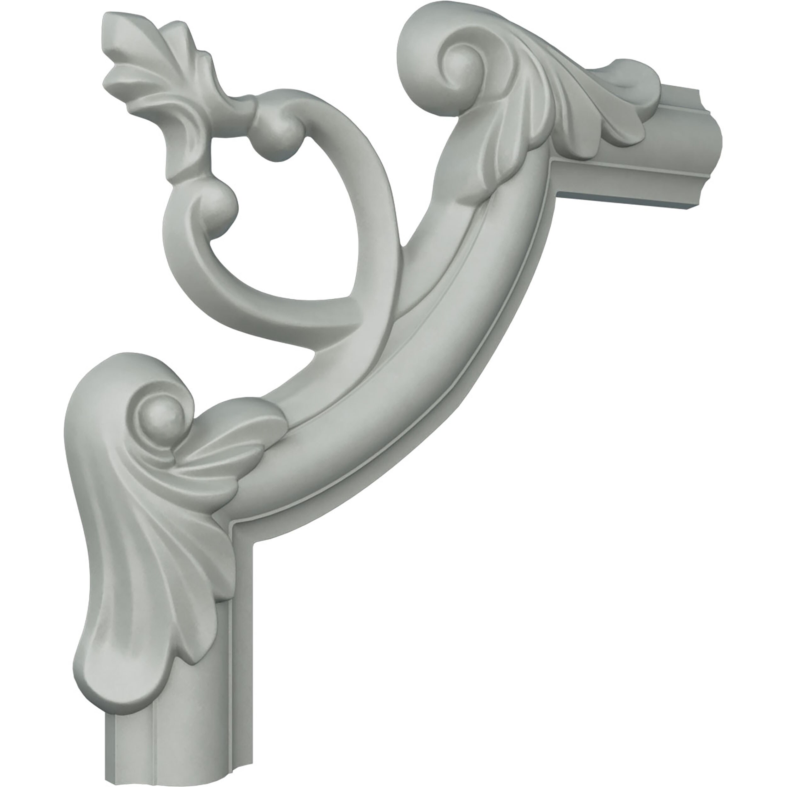 Ashford White Urethane Decorative Crown Moulding Corner