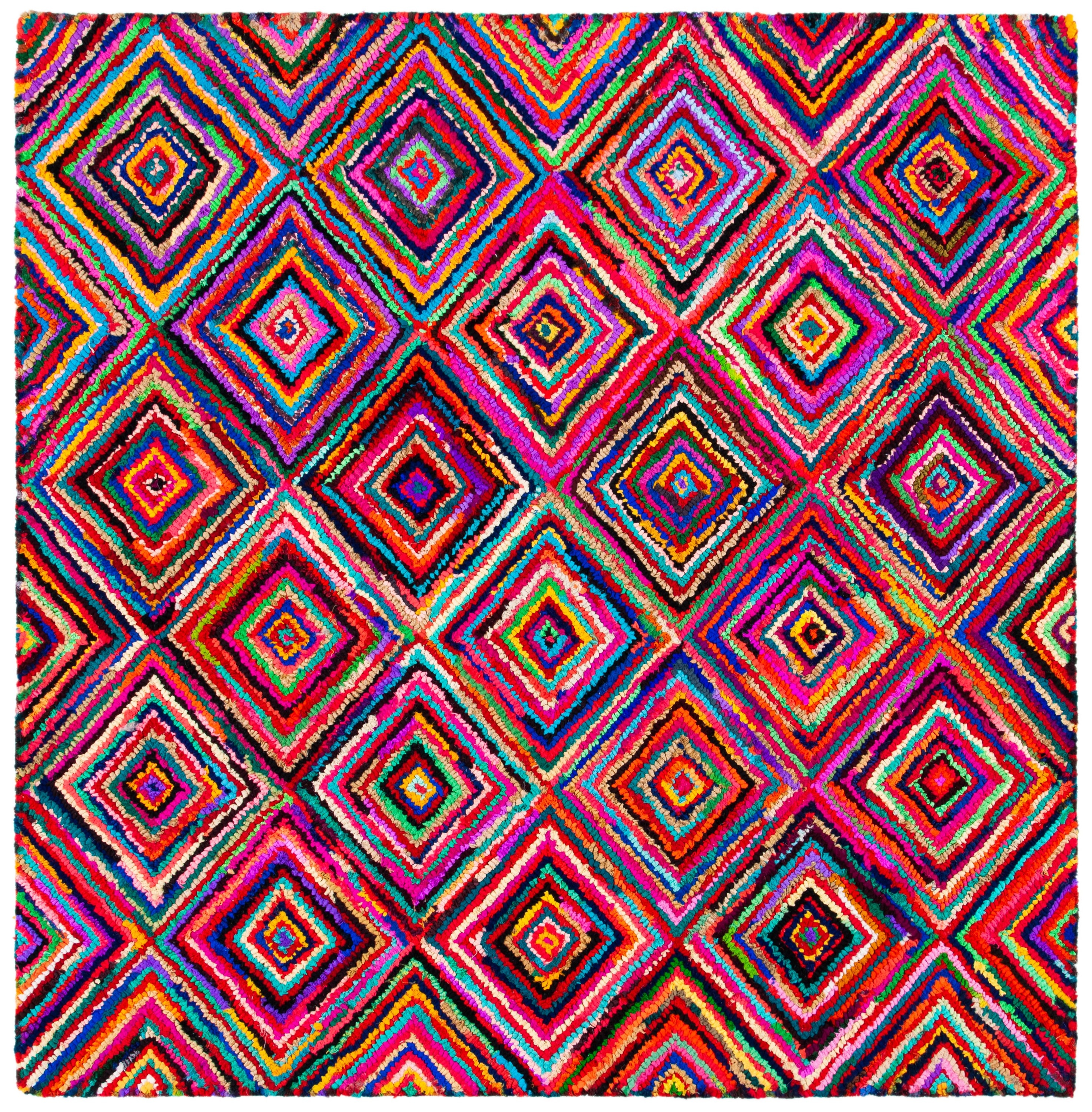Nantucket Multicolor 8' x 8' Square Hand-Tufted Wool Rug