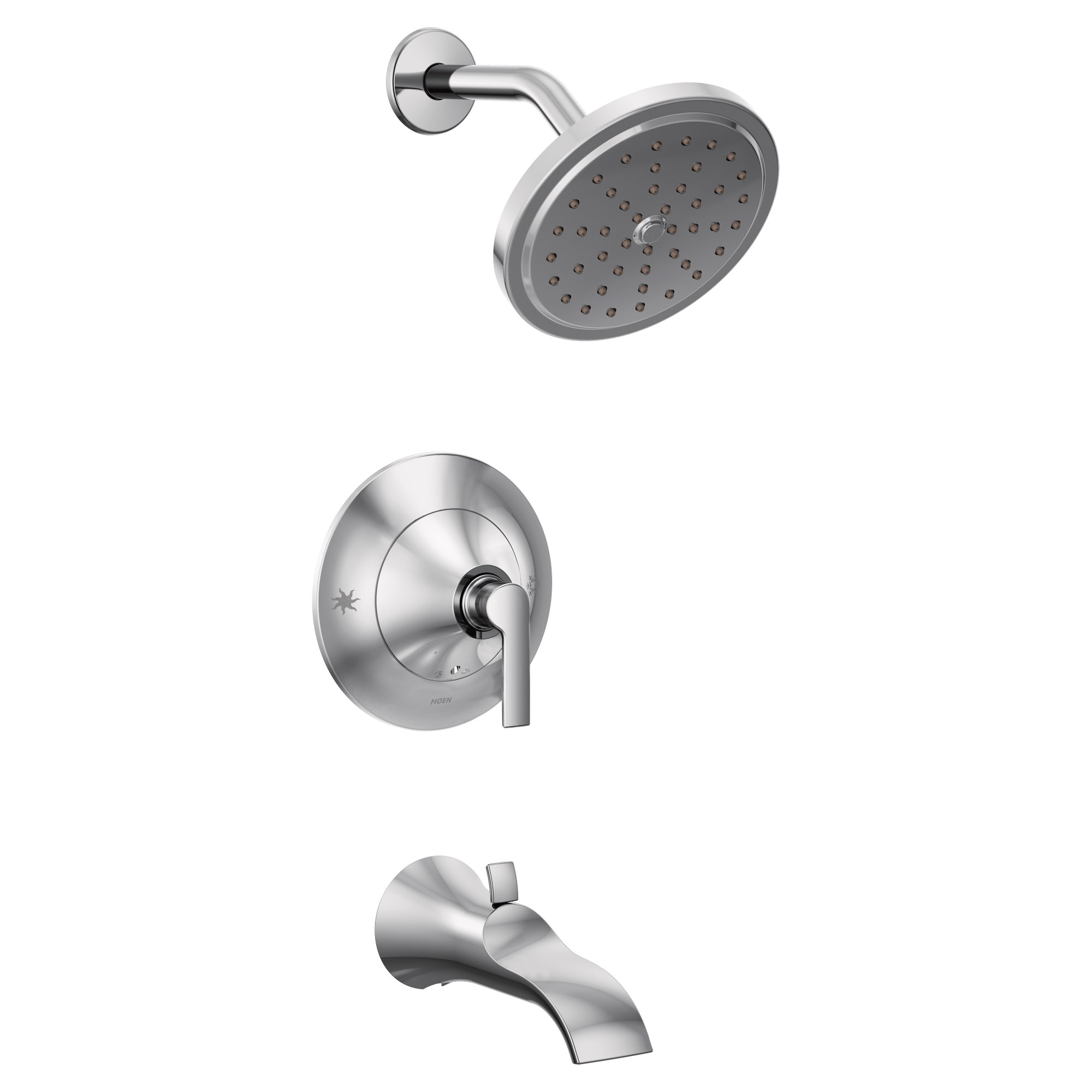 Moen TS2203EP Doux Chrome 1-handle Single function 6.81-Inches Round Bathtub and shower Faucet