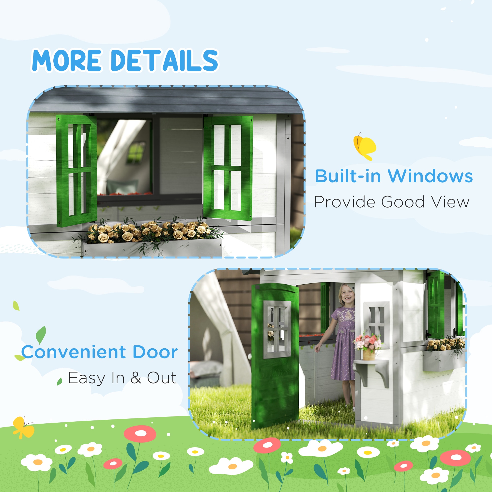 Outsunny X-345-027 playhouses - View #8