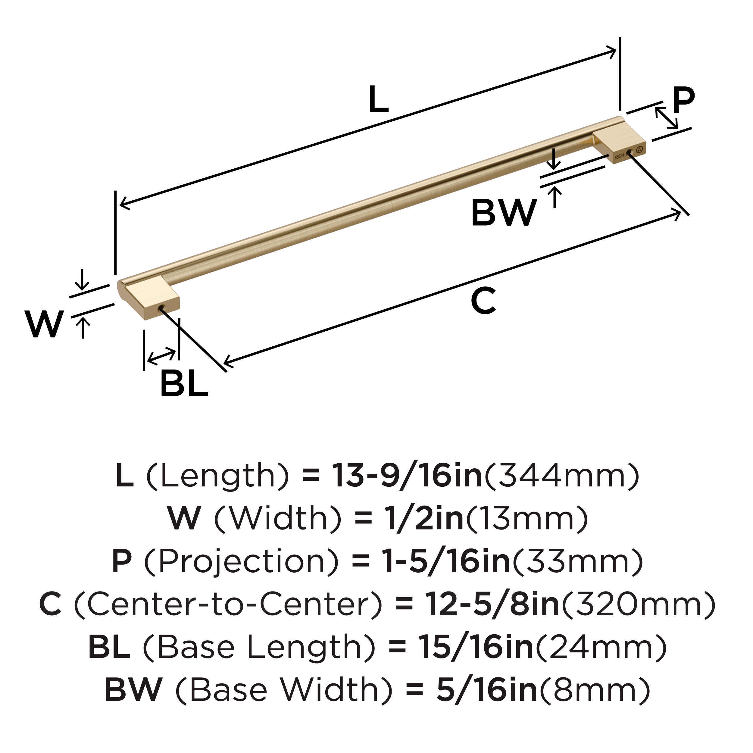 Amerock BP55534BBZ Cabinet-Pulls - View #3