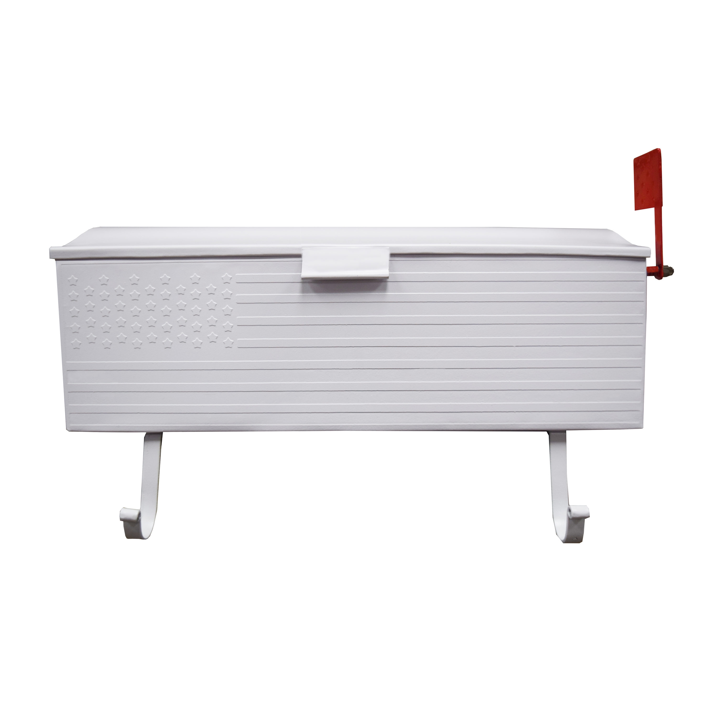 Oakland Living 620-WHITE Wall mounted mailbox Metal Standard Mailbox White