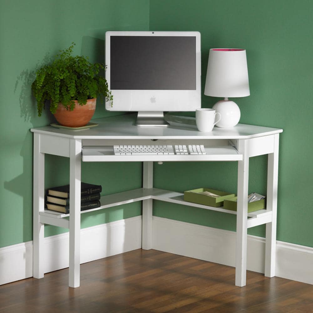 Boston Loft Furnishings 48-in White Modern/Contemporary Birch Corner ...