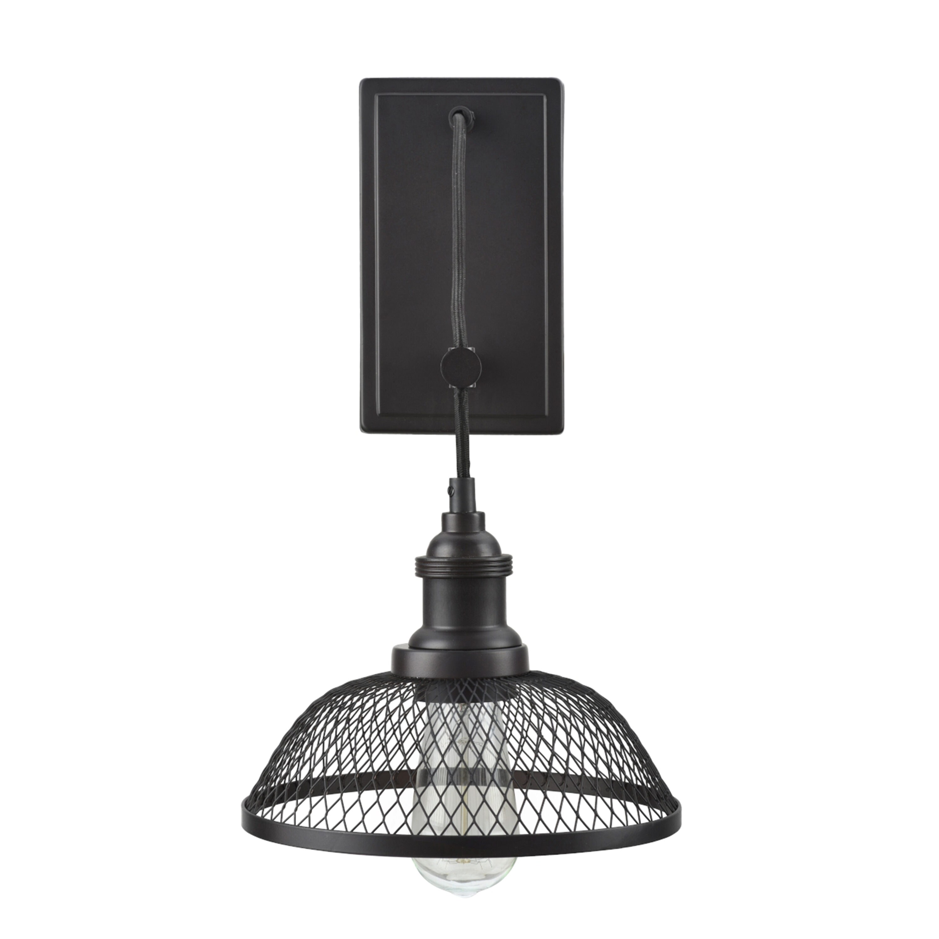 Aspen Creative Corporation 62093 8.5-in 1-Light Bronze Transitional Vanity Light