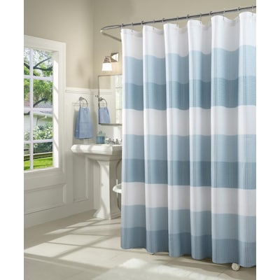 Blue Shower Curtains Liners At Com, Blue And Cream Striped Shower Curtain Fabric