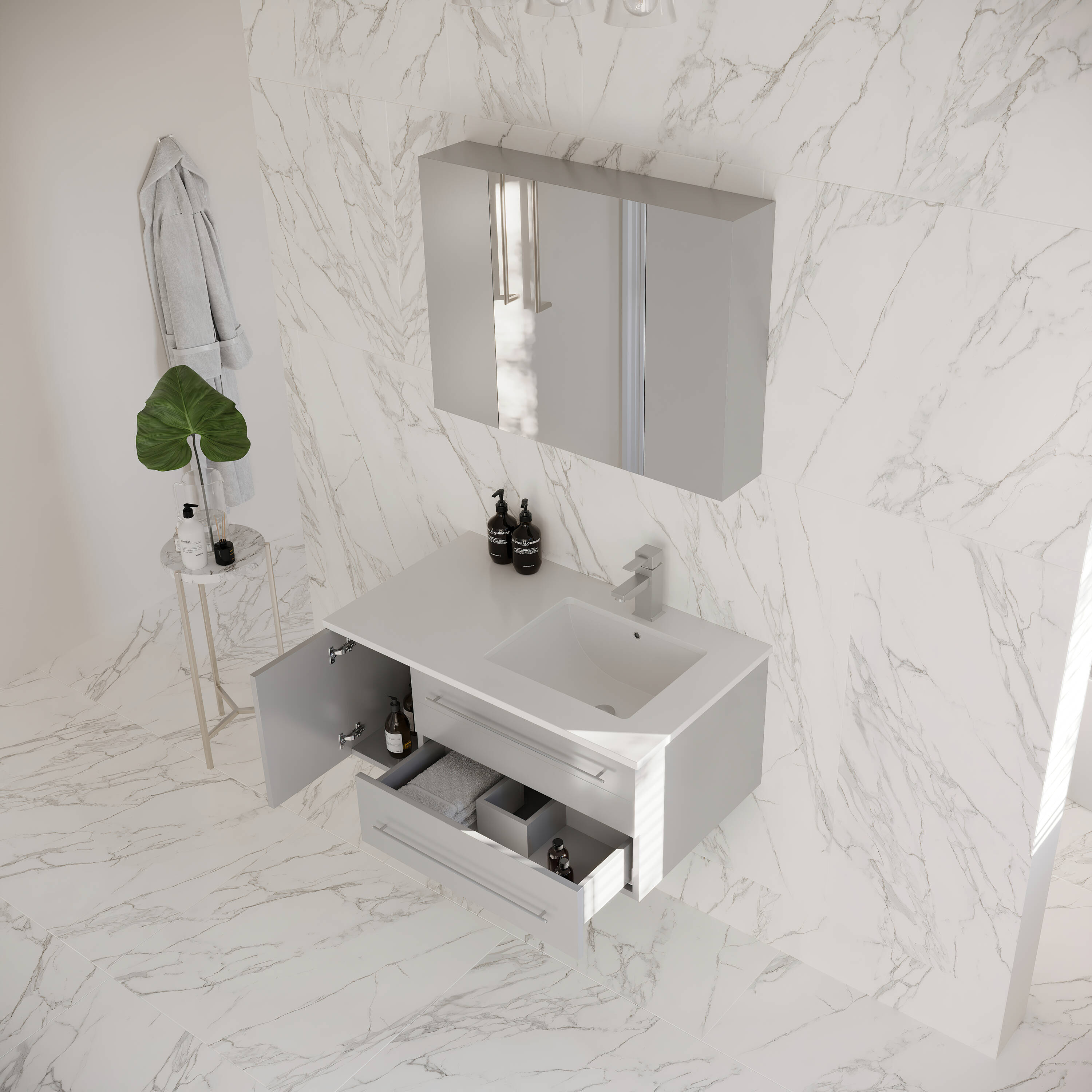 Fresca FVN6136GR-UNS-R Bath-Vanity-Combo - View #3