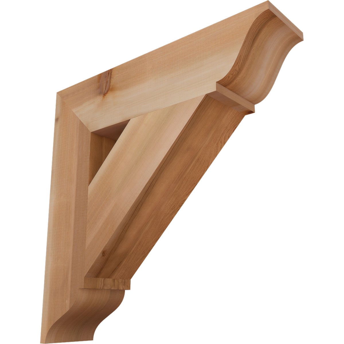 Ekena Millwork BKT06X26X26TRA01SWR Traditional traditional smooth 5-1/2-in x 26-in x 26-in Western red cedar Brown Wood Standard bracket