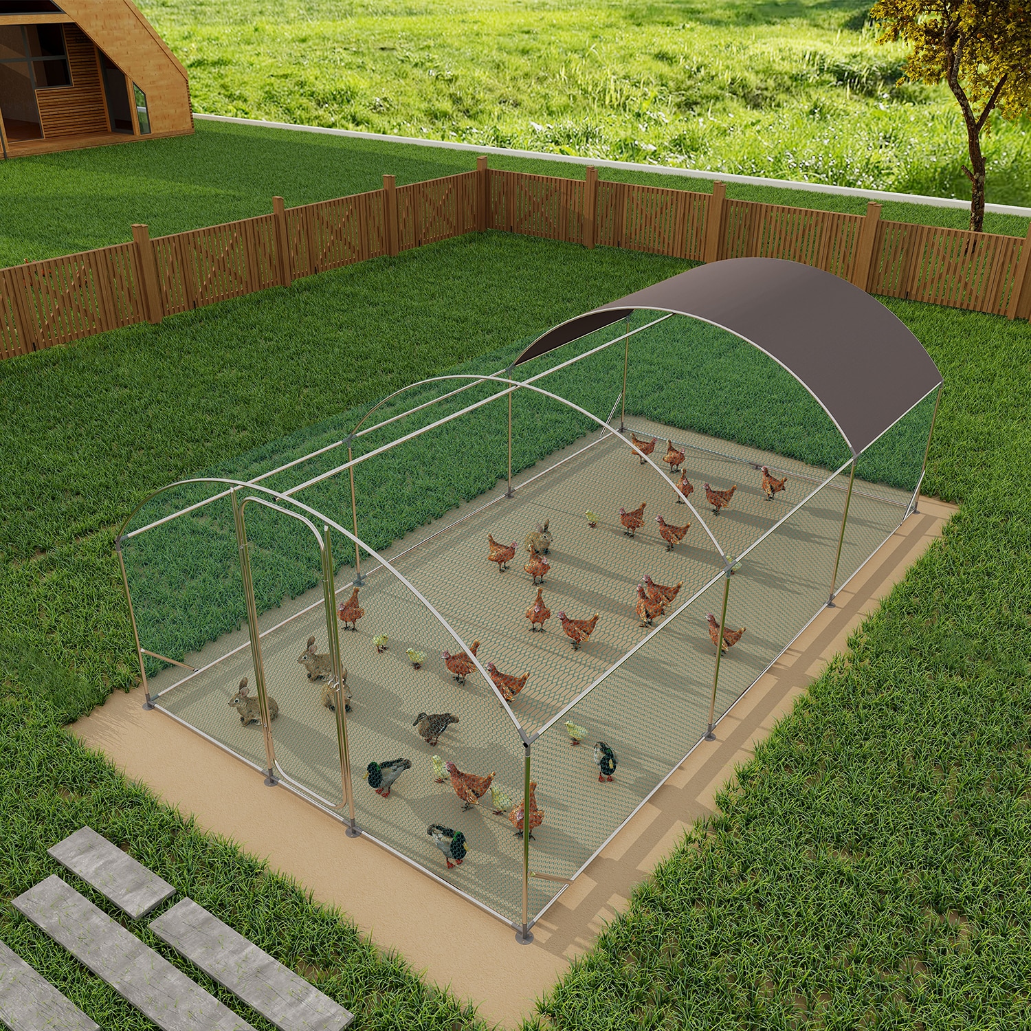 Mondawe MD-CH00022 Chicken-Coops-Rabbit-Hutches - View #2