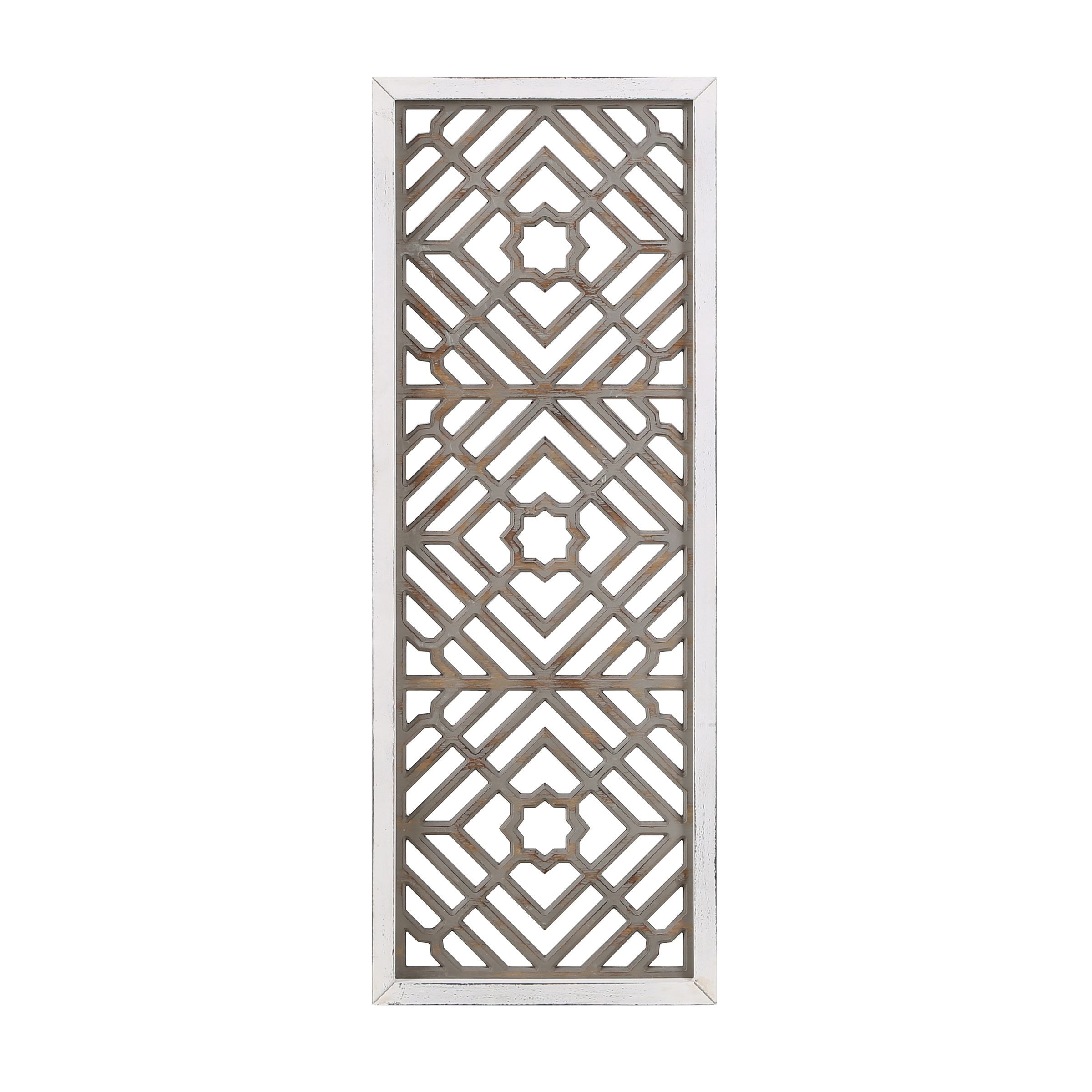StyleCraft Home Collection WI52574DS Framed 42-in H x 16-in W Abstract Wood Print