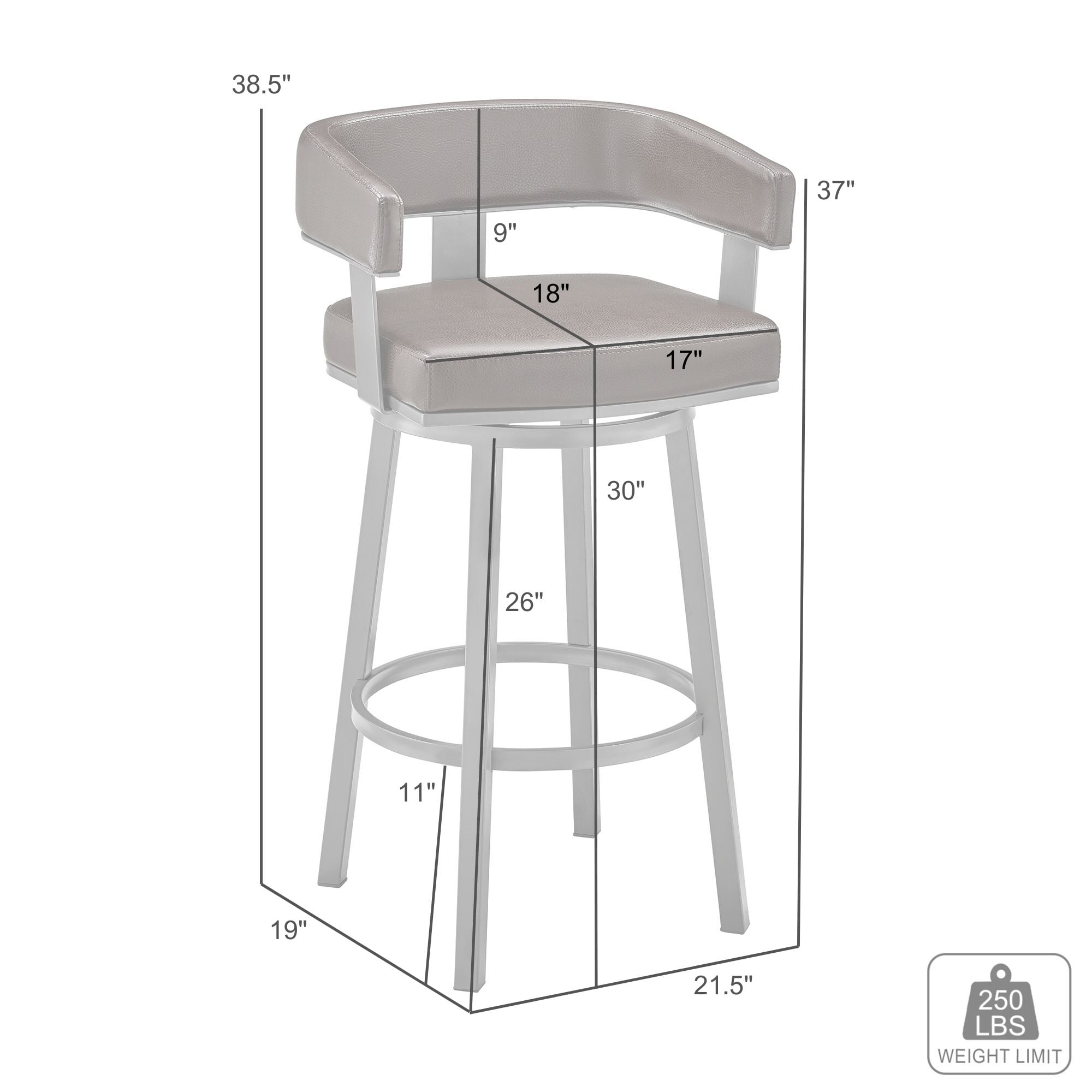 Armen Living LCLRBAMBVG30 stools - View #8
