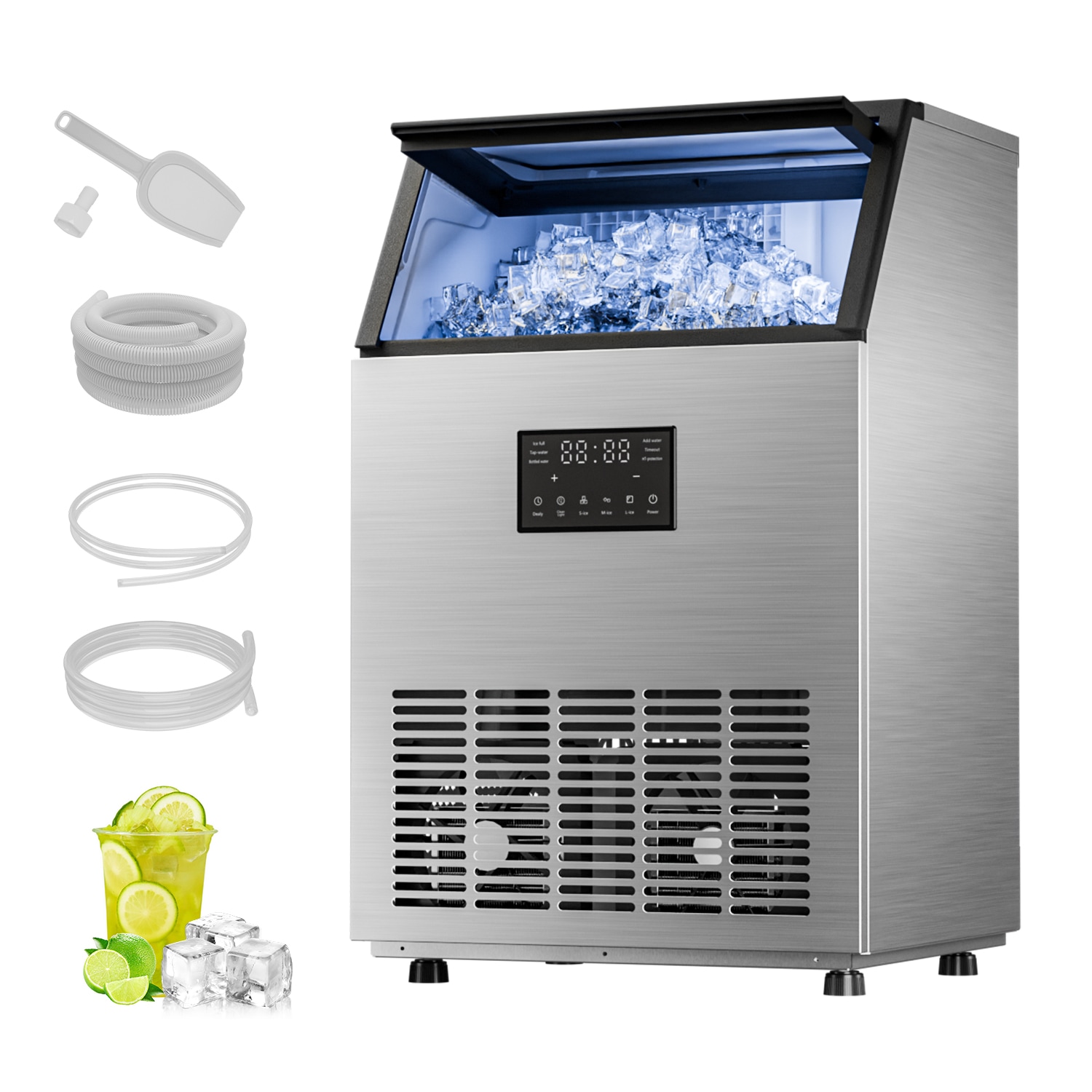 IUDommy 120-lb Ice Per day Freestanding or Undercounter/Built-in Cubed ...