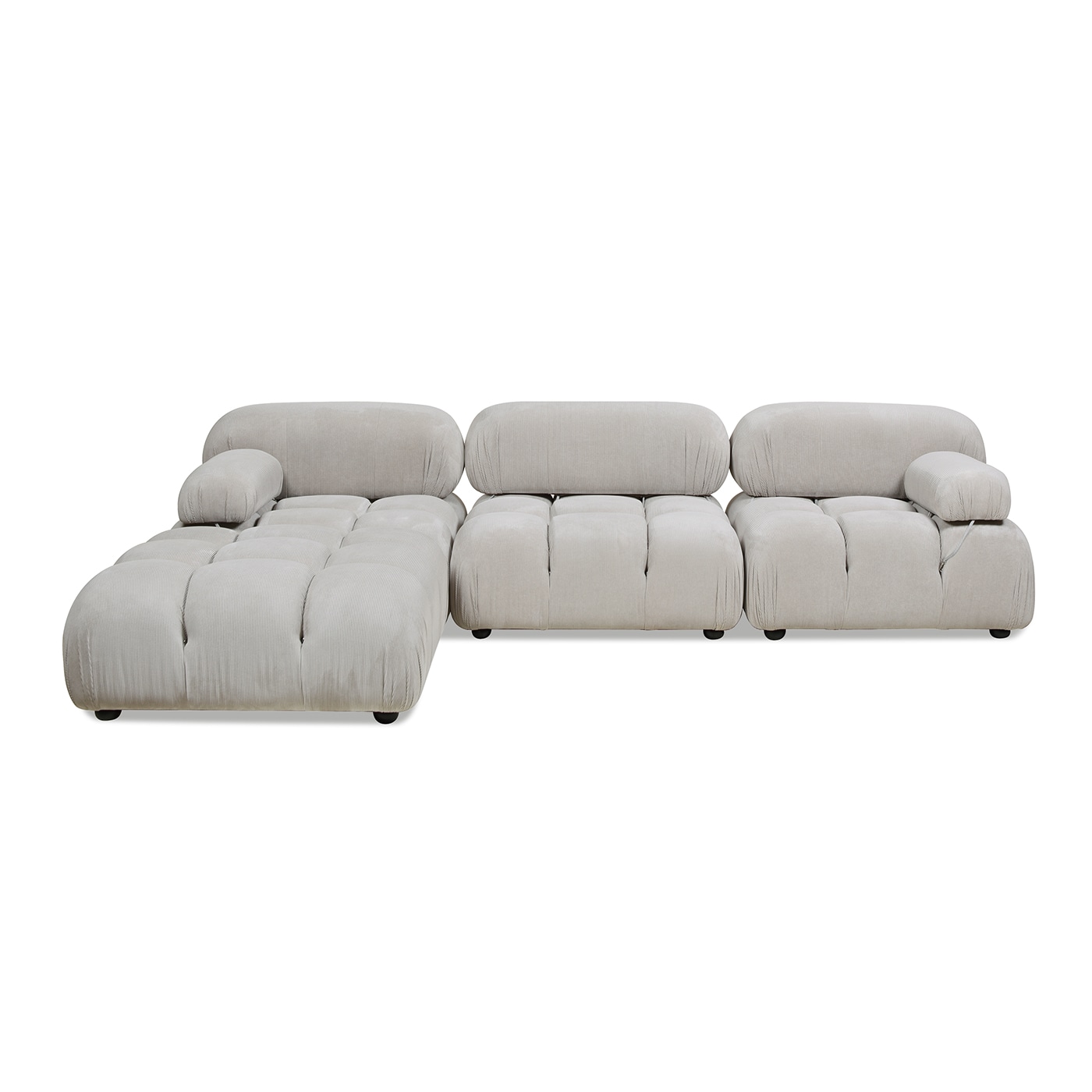 Jennifer Taylor Home 66260-MYG-MY Marcel 109.5-in Modern Pebble Gray 4 -seater Sectional