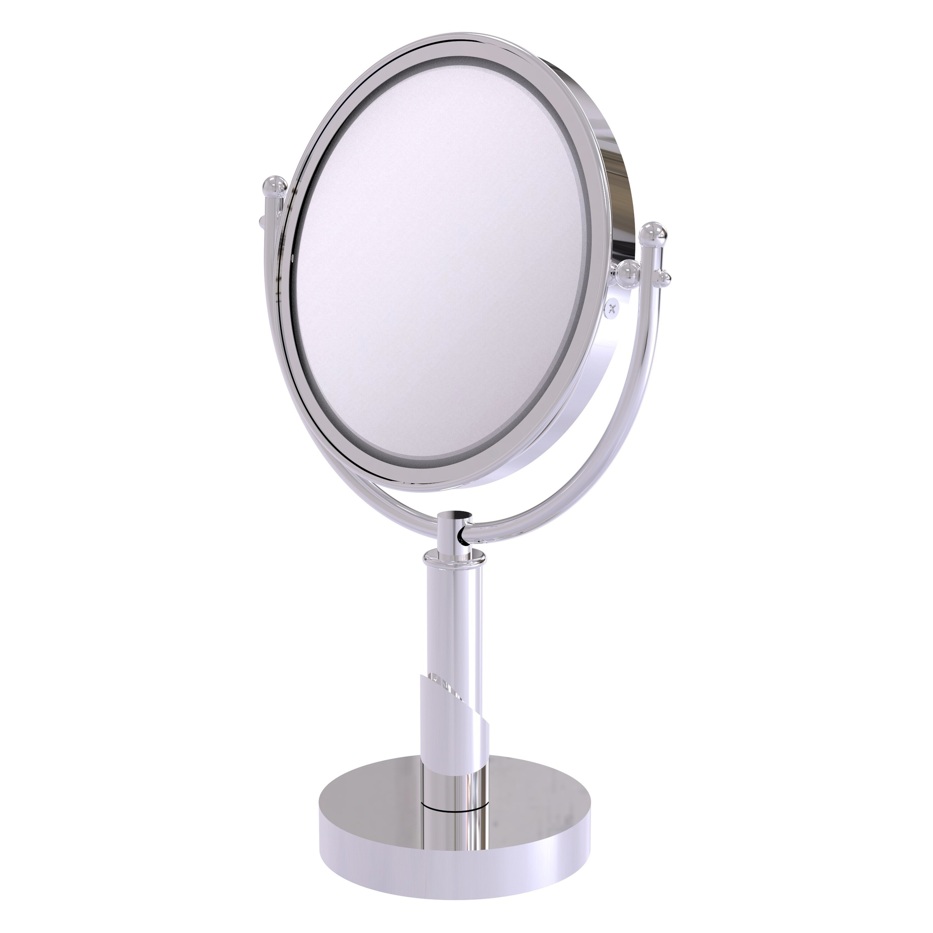 Soho 8-in x 15-in Polished Gold Double-sided 2X Magnifying Countertop Vanity Mirror | - Allied Brass SH-4/2X-PC