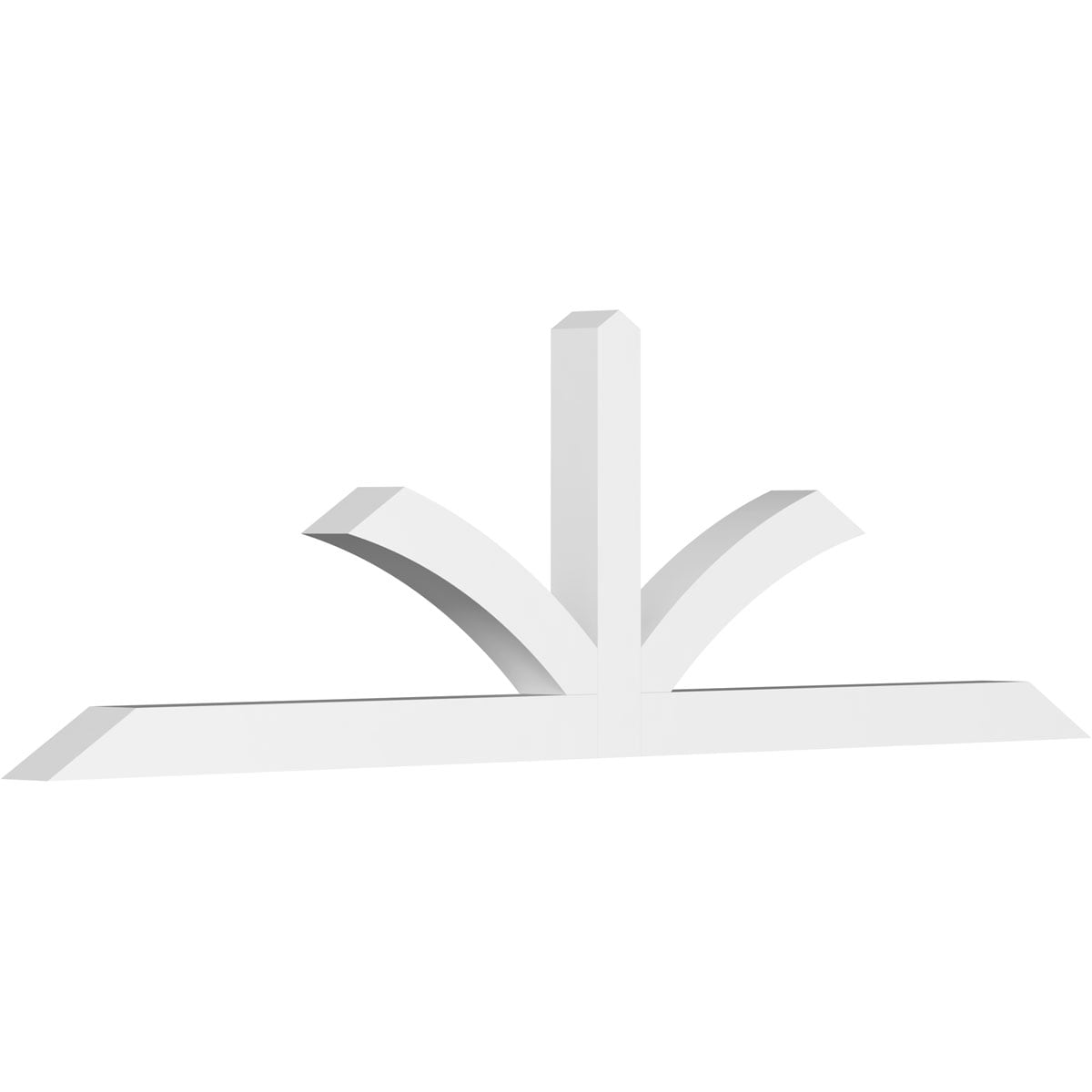 Ekena Millwork GBP096X28X0404RIC00 Richland White PVC Gable bracket