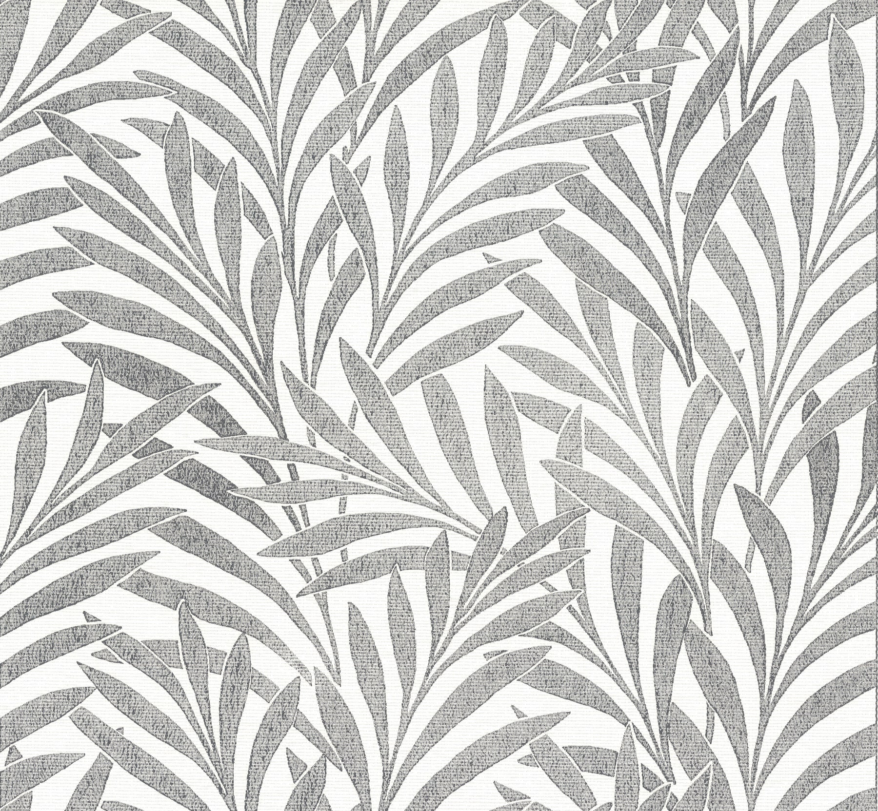 York Wallcoverings HC7502 Ronald Redding Handcrafted Naturals 60.8-Sq. Feet Black Grasscloth Ivy/Vines Unpasted Wallpaper