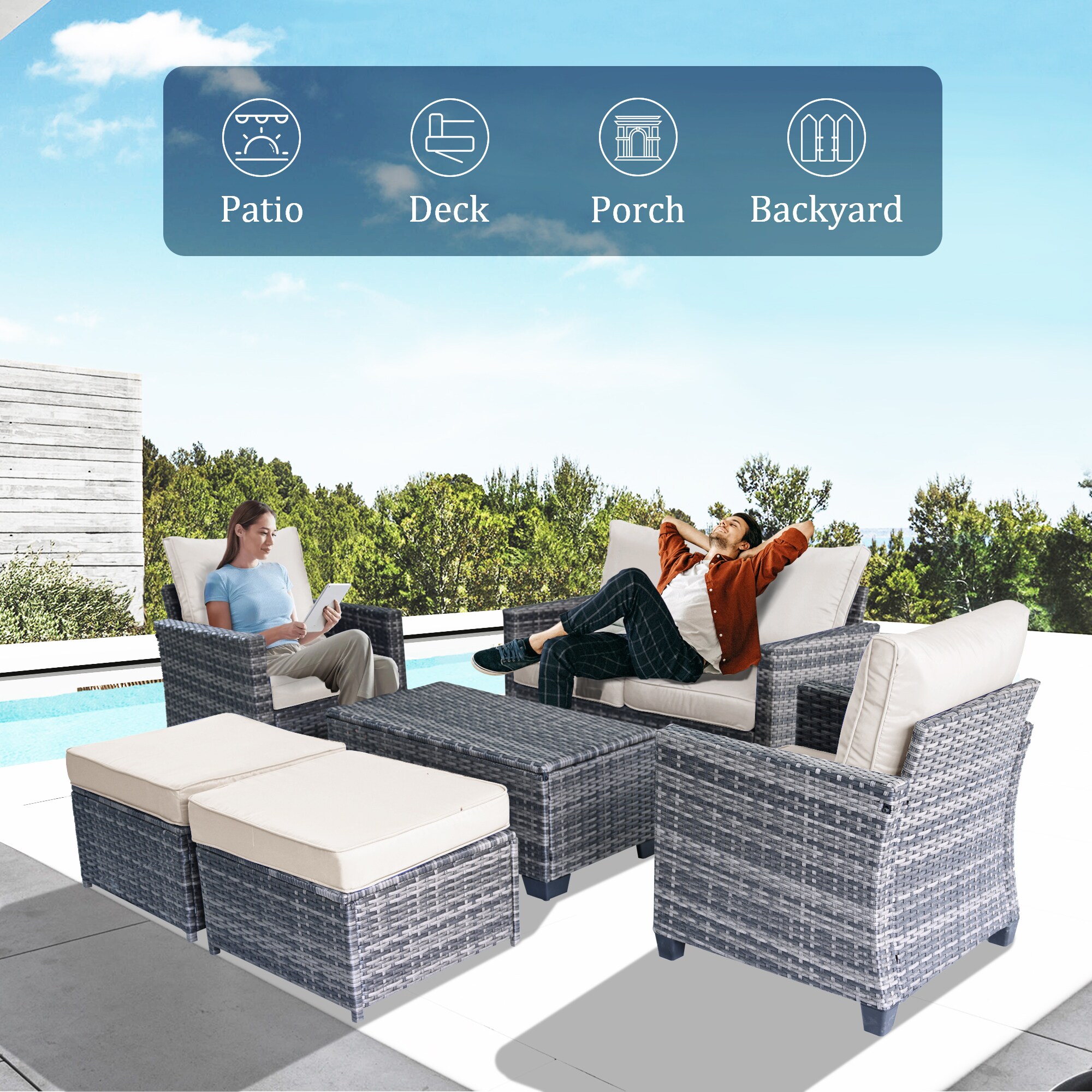 Decksplore BSMHC4001013 Patio-Conversation-Sets - View #8
