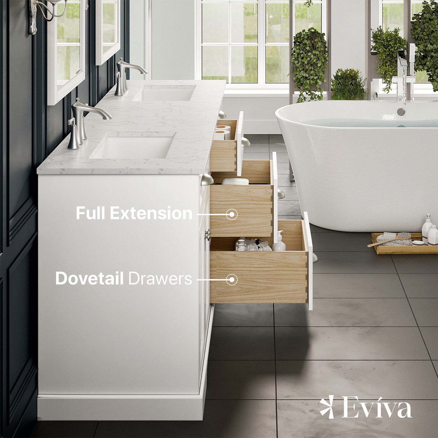 Eviva EVVN666-72WH Bath-Vanity-Combo - View #5