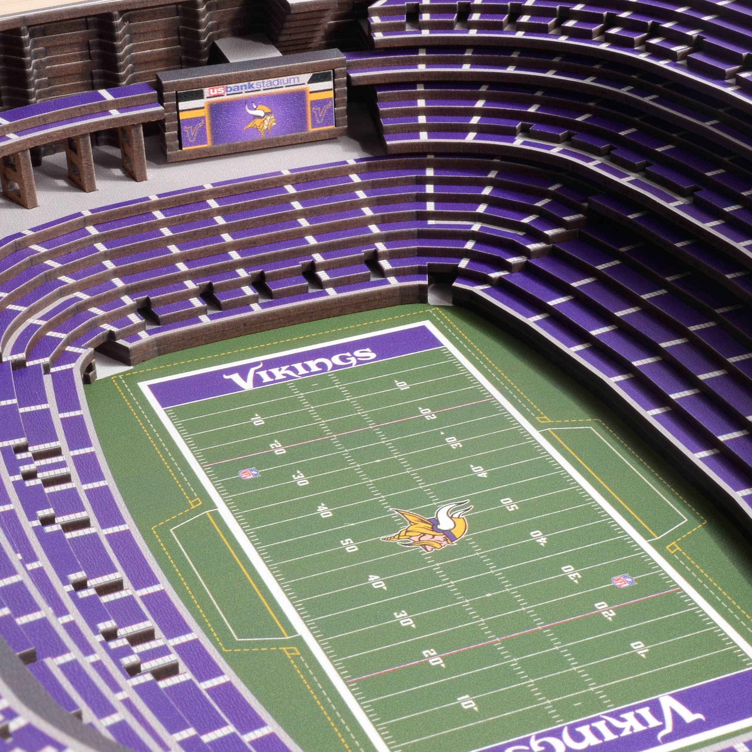 StadiumViews Minnesota Vikings Youthefan Brown Floater Frame 19.5-in H ...