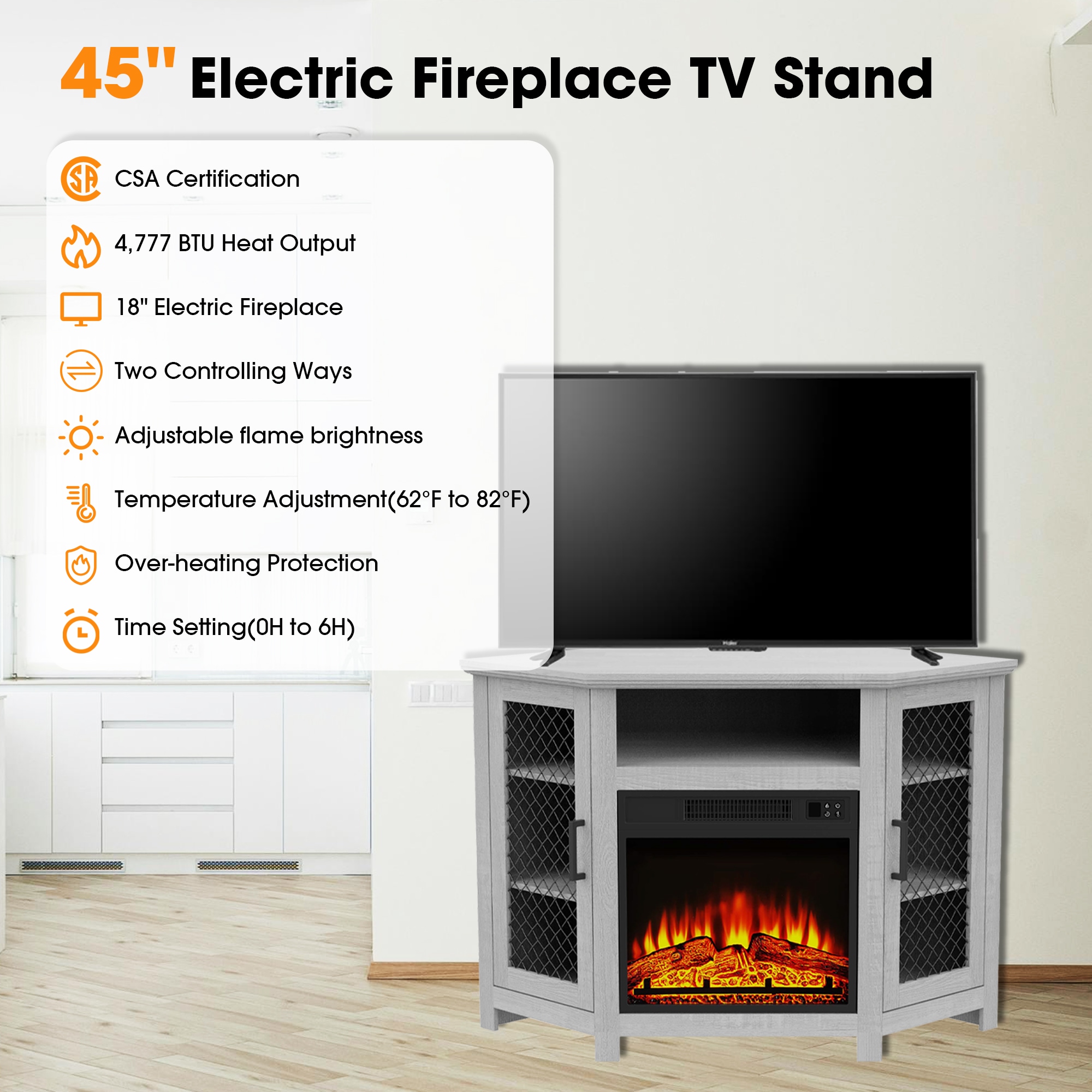 IHOMEadore BBHA220-47-18G-STG Electric-Fireplaces - View #4