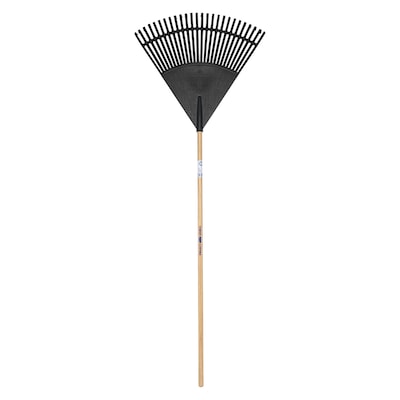 Project Source 24in Flexible Poly Leaf Rake, 48in Wood Handle Lowes.com