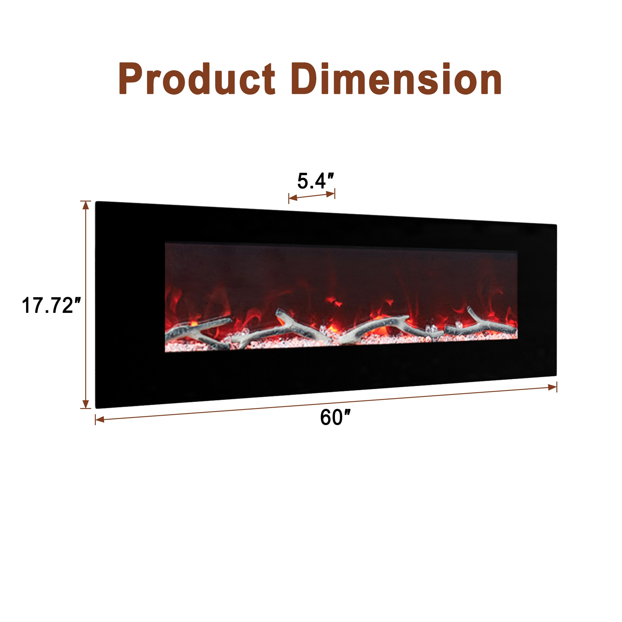 Mondawe WF-ZHX-BS-60 Electric-Fireplaces - View #13