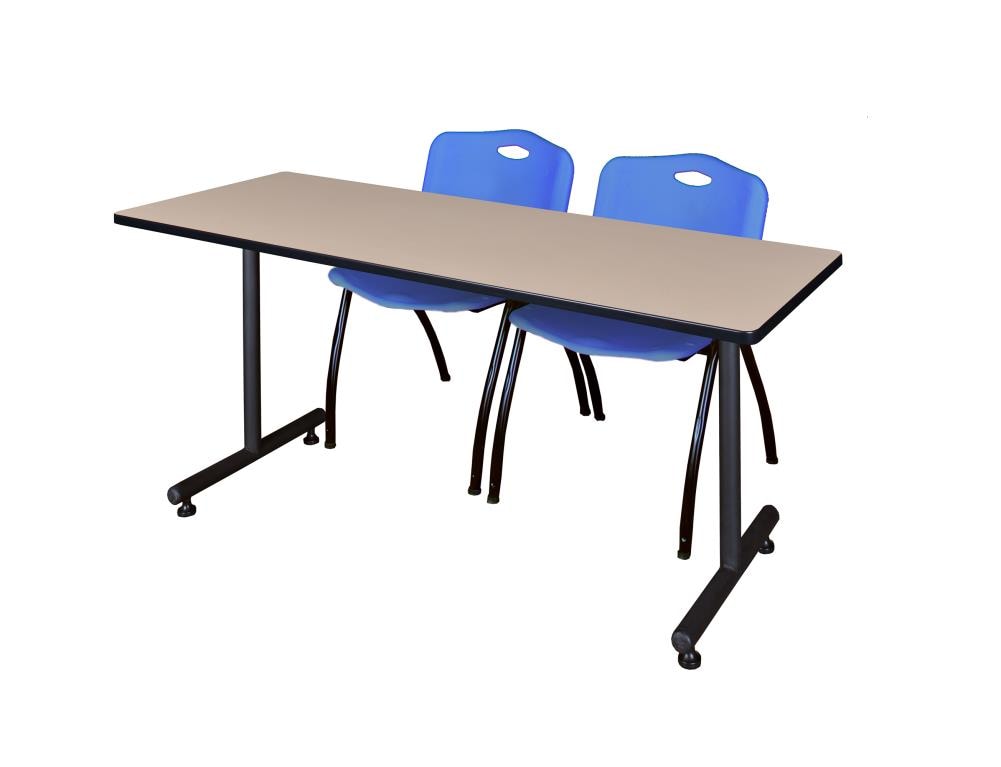 Regency MKTRCT6630BE47BE Training Off-white 4-Person Training Table (66-in W x 29-in H)