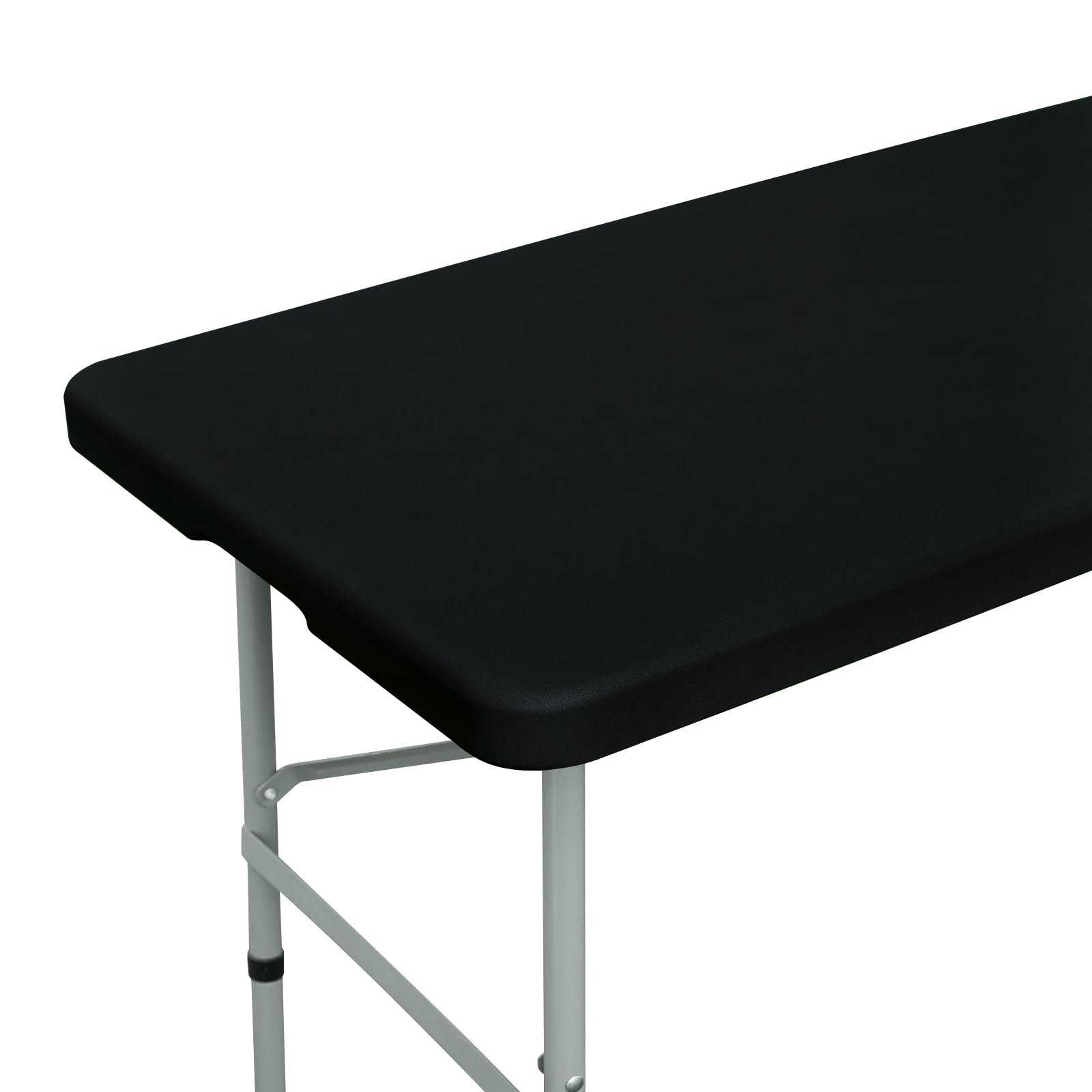 ITOPFOX  Fitted Rectangle Tablecloth 24 by 48 Inch Elastic Table Cover Black Stretch Spandex Polyester for Indoor Outdoor Dining Picnic Camping