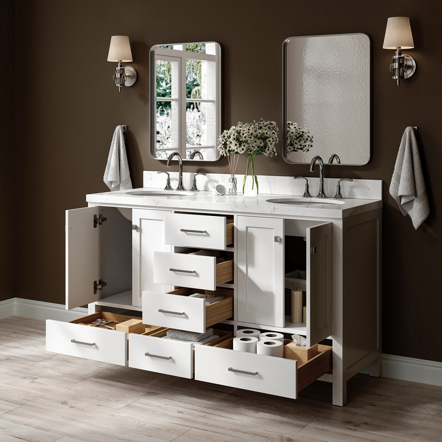 ARIEL A060DCQOVOWHT Bath-Vanity-Combo - View #3