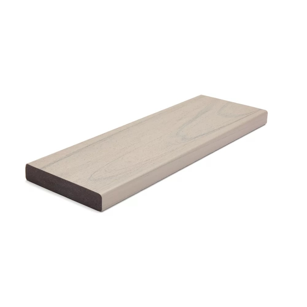 Trex Transcend Lineage 1-in x 6-in x 16-ft Salt Flat Square/Solid Composite Deck Board