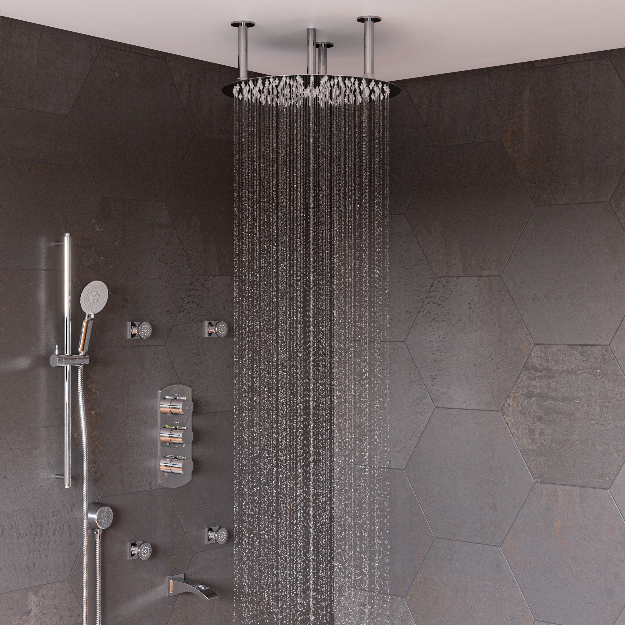 ALFI AB3830-PC Shower-Tub-Jets - View #7
