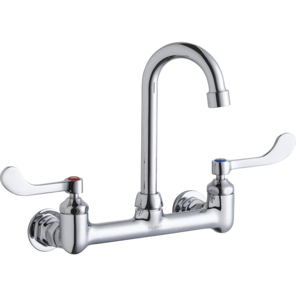 Elkay LK940GN04T4H Chrome Single Handle Wall-mount Commercial Kitchen Faucet