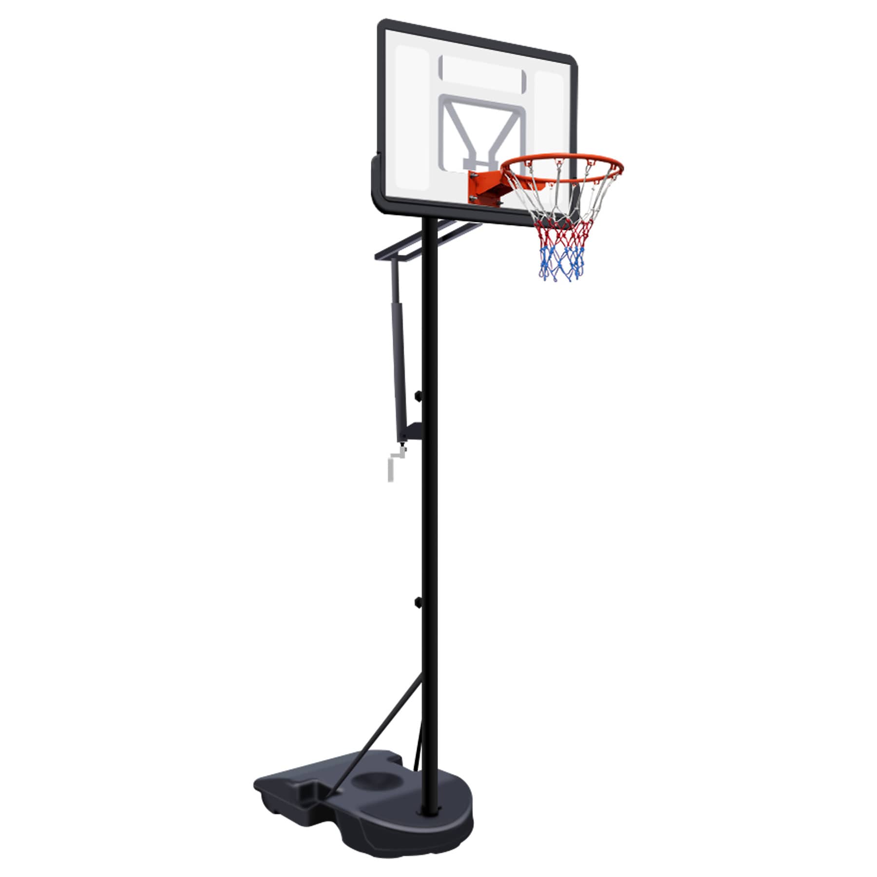Wooakway Portable Basketball Hoop System with Adjustable Height and Water Sand Base Indoor Outdoor Basketball Goal for Youth Adults Kids