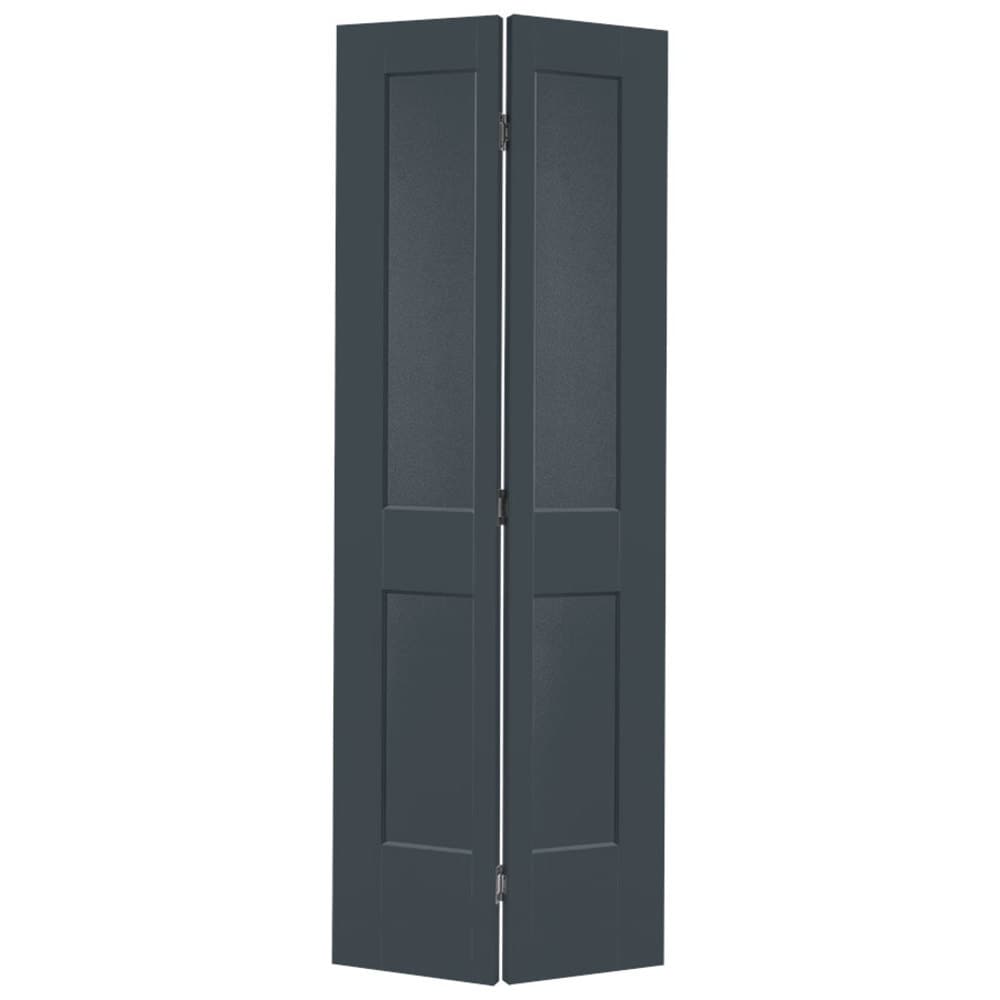 Masonite 826499 Logan 24-in x 80-in Slate 2-panel square Smooth Hollow core Prefinished Molded composite Closet Bifold Door ( Hardware Included )