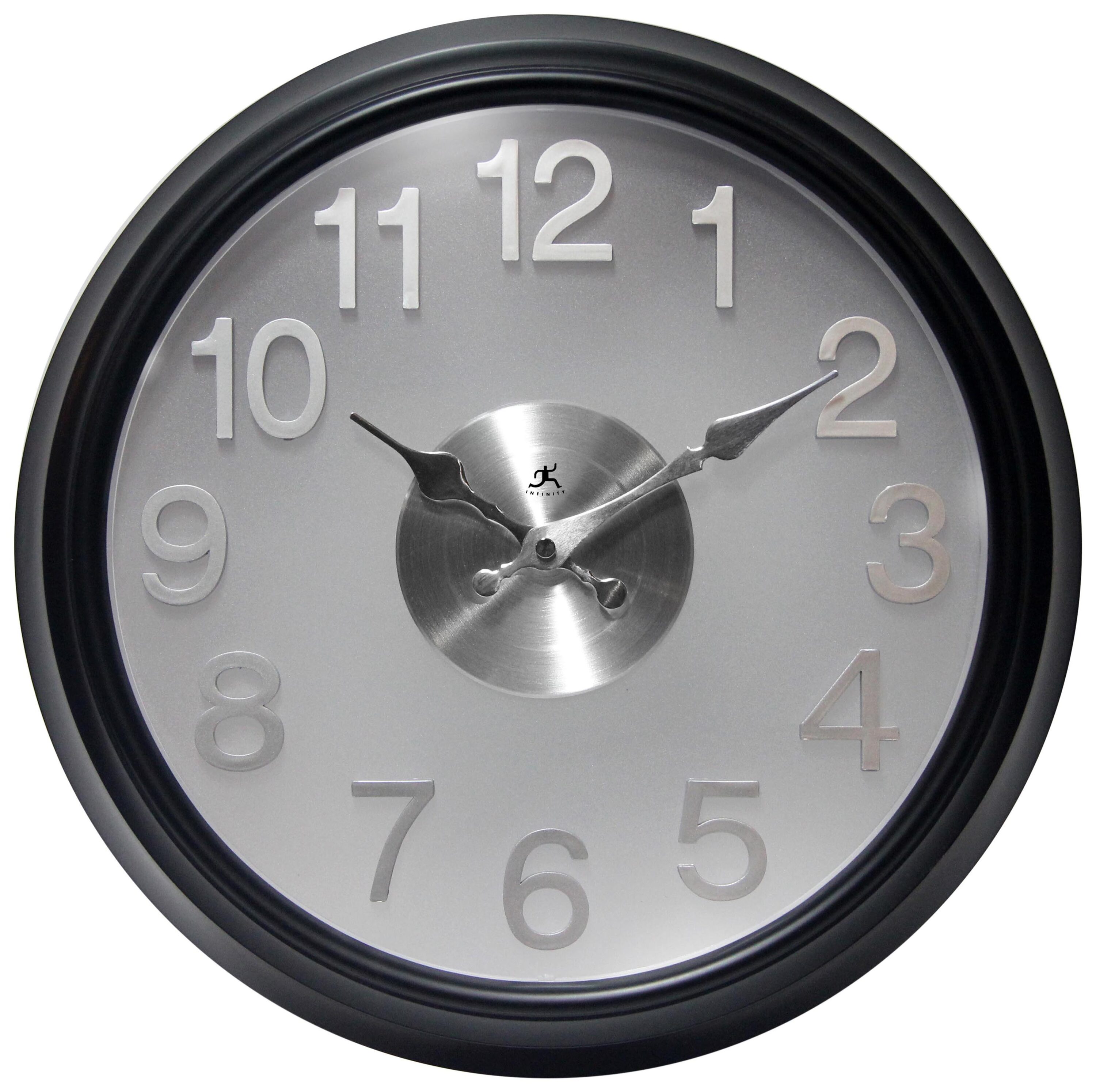 Infinity Instruments 13314BK-2510 Analog Round Wall Contemporary