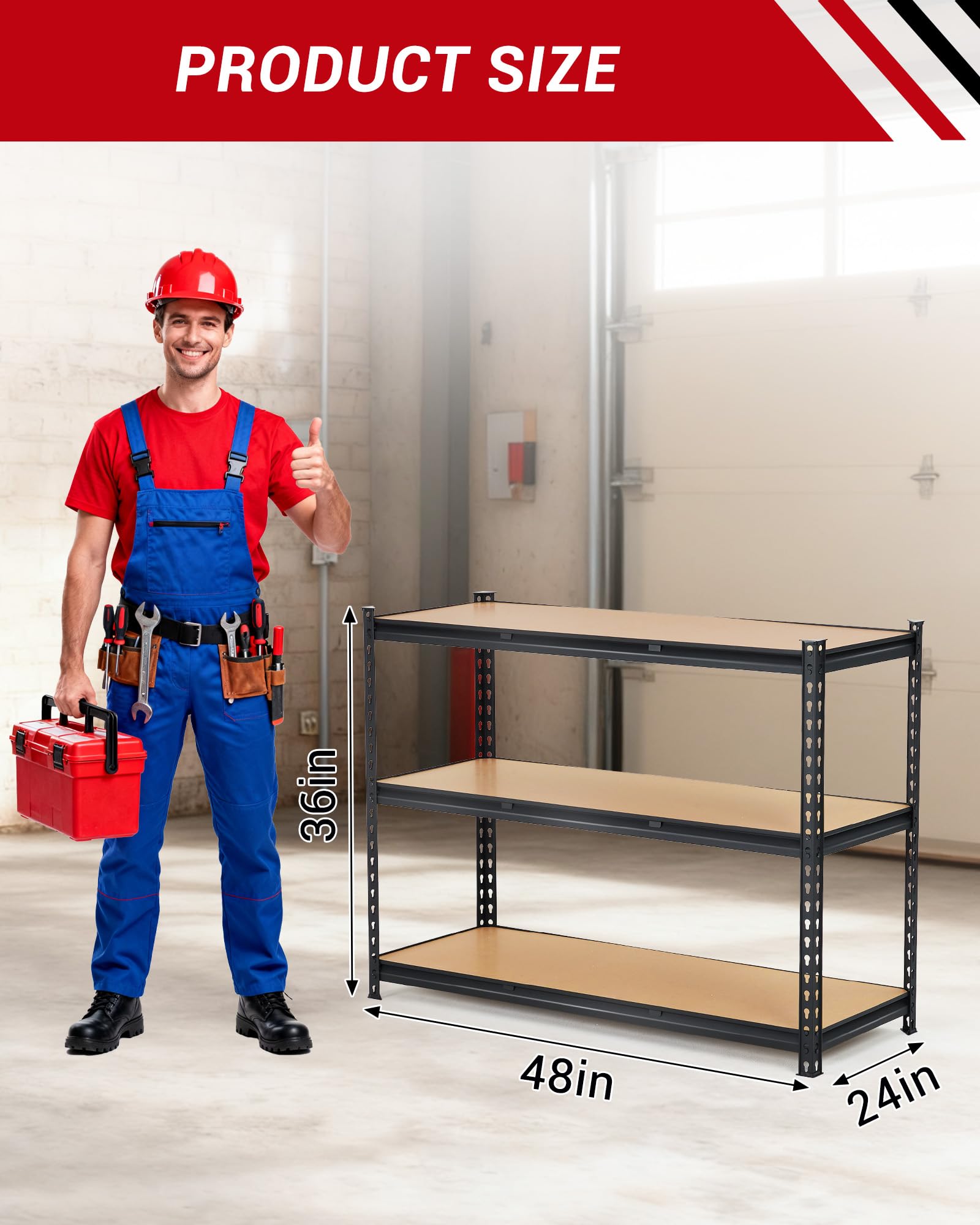 GarveeLife 4E2-CWJ2-0407037 Free-Standing-Shelving - View #3