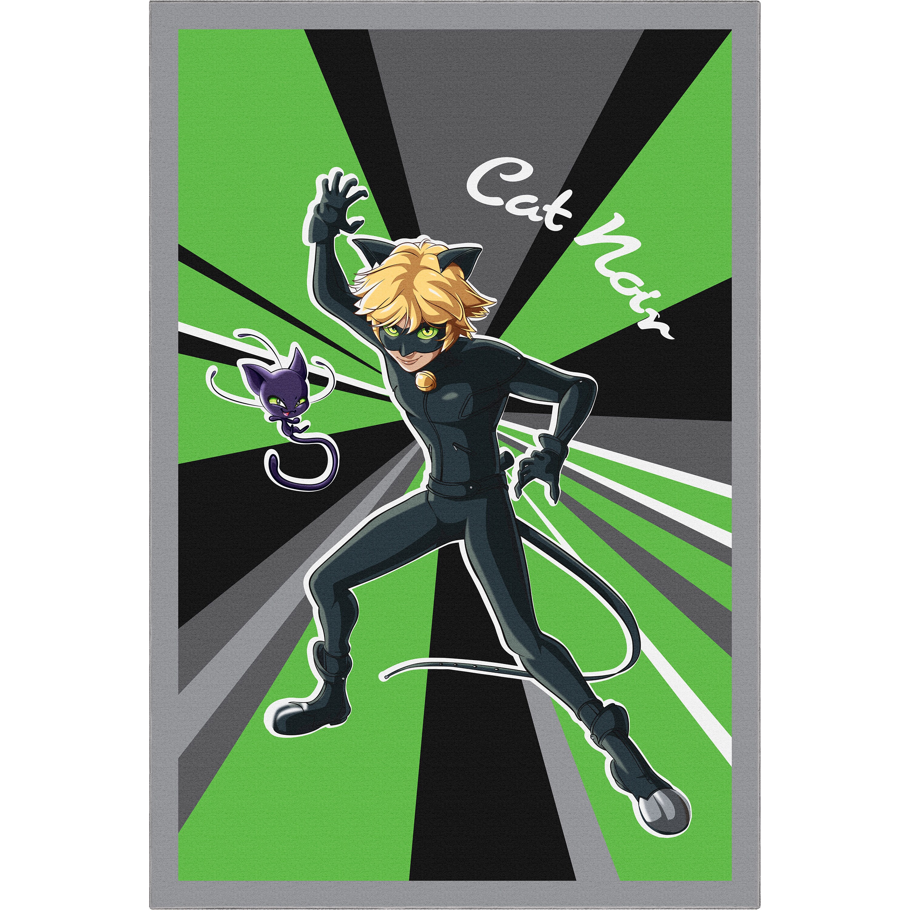 Well Woven Miraculous Ladybug 6 X 9 (ft) Green Indoor Abstract Mid