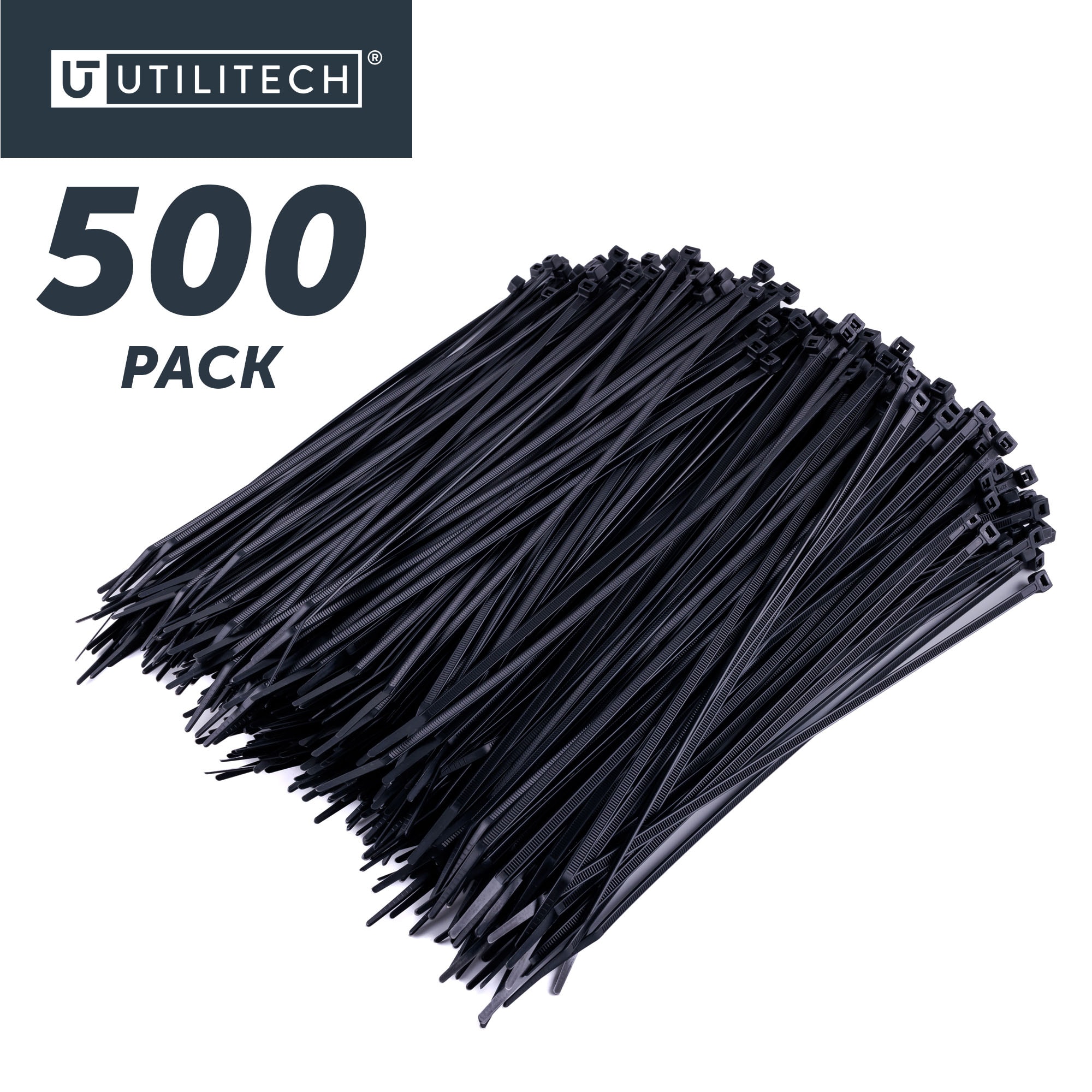 Utilitech 500-Pack 11-in Nylon Cable Ties in Black | SGY-CT41