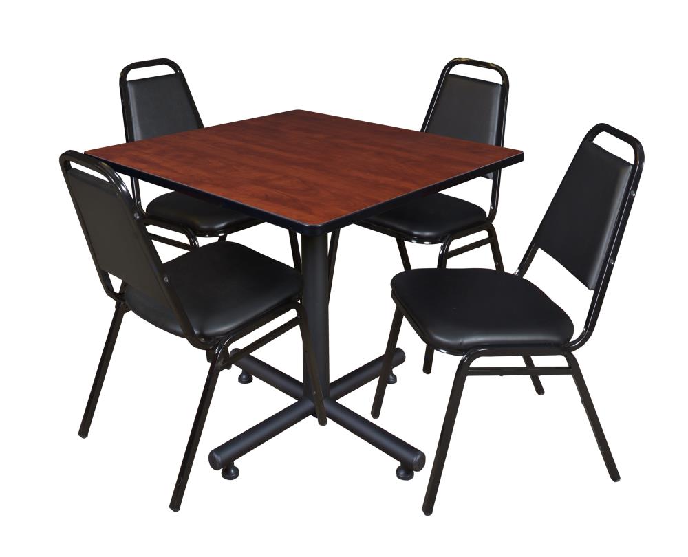 Regency TKB4242CH29BK Breakroom Red 4-Person Training Table (42-in W x 29-in H)