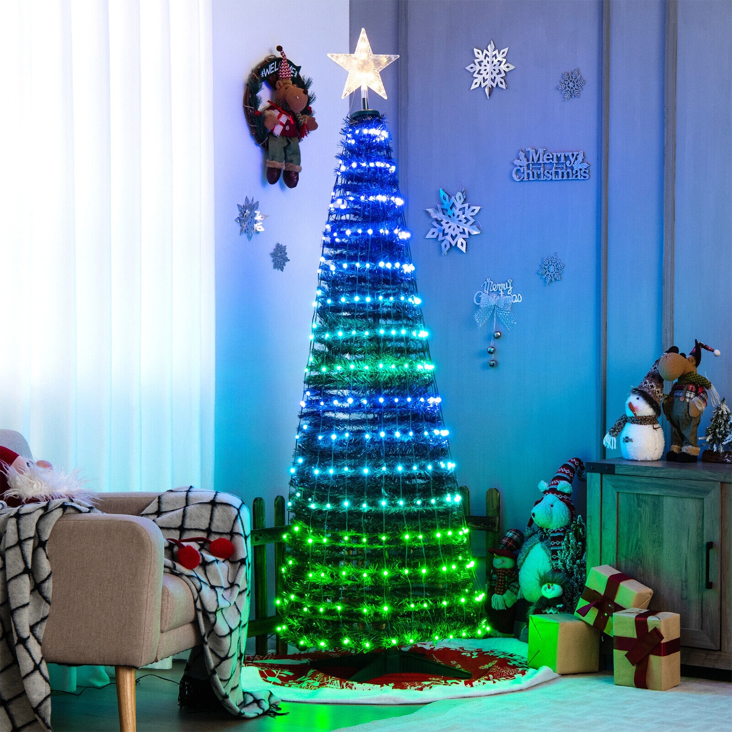 WELLFOR HYJ24154US-GN Artificial-Christmas-Trees - View #6