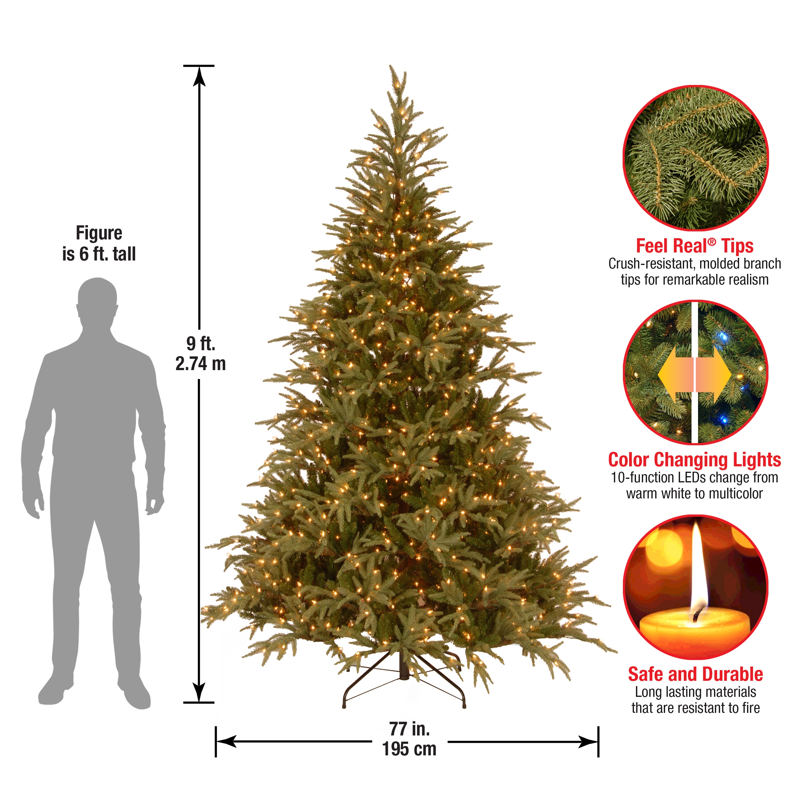 National Tree Company PEFG4-330LD-90 Artificial-Christmas-Trees - View #5