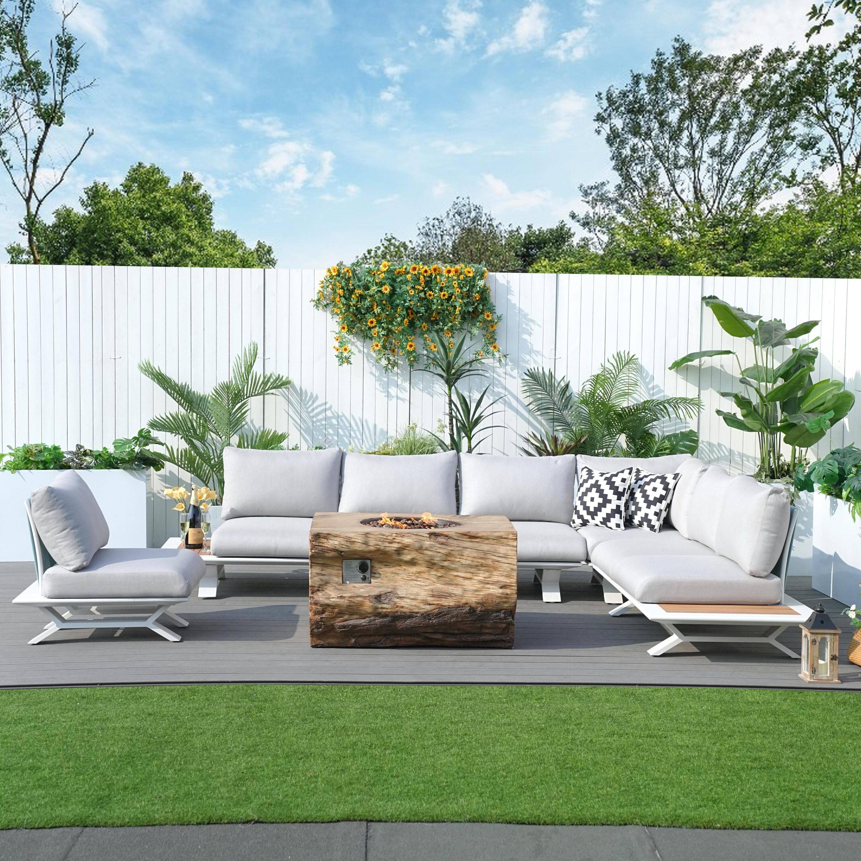 Direct Wicker DWG-2323WH2170 Patio-Conversation-Sets - View #2