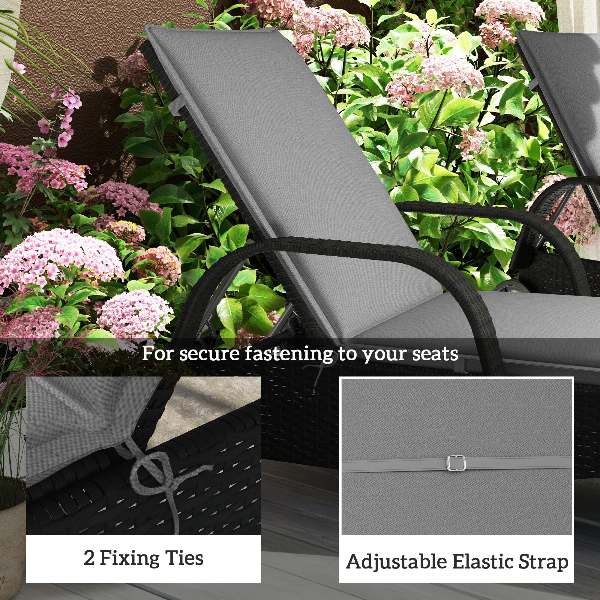 Outsunny 84G-674V00GY Patio-Furniture-Cushions - View #6