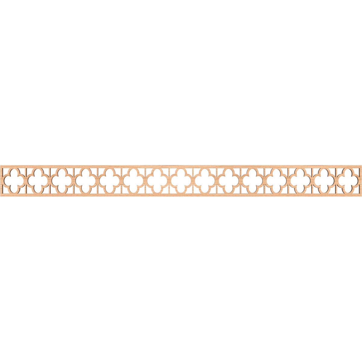 Ekena Millwork MLDA04X46WDLHI Woodall Fretwork Flat Trim 4-in x 3.87-ft Hickory Brown Unfinished 2156524 Pierced Wall Panel Moulding