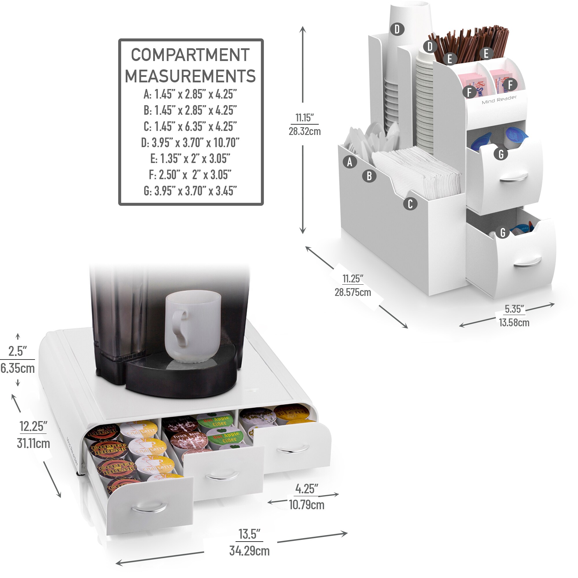 Mind Reader CMB02-WHT Coffee-Beverage-Organizers - View #3