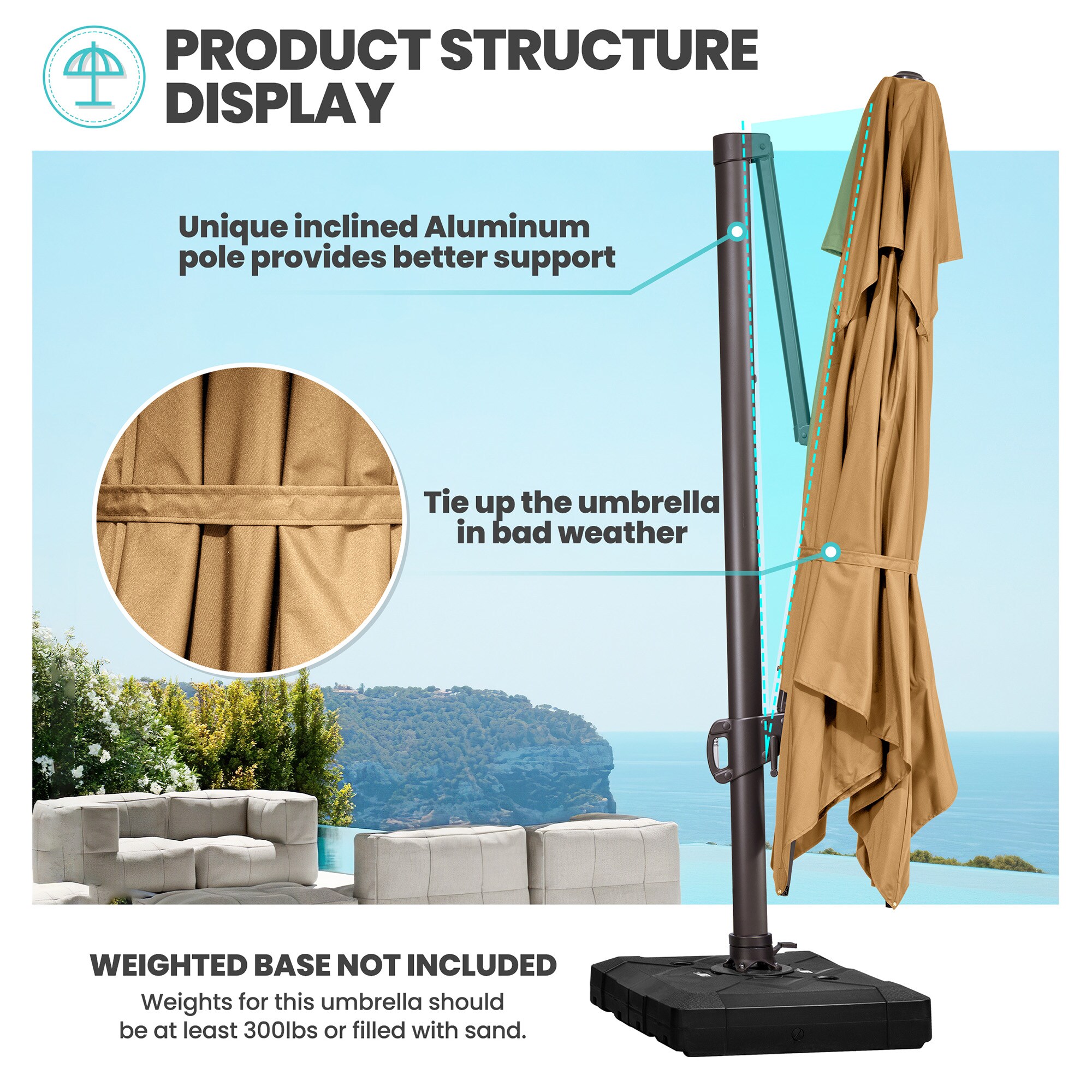 Crestlive Products CL-PU053TAN Umbrellas-2 - View #6