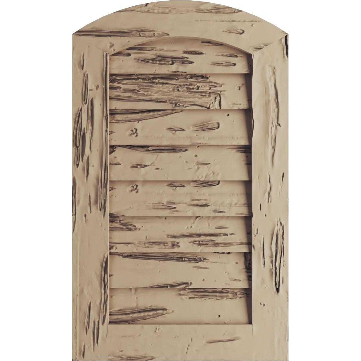 Ekena Millwork GVURAR12X45DPCPR 12-Inches x 45-Inches Pecky Cypress Round top Urethane Gable Louver Vent