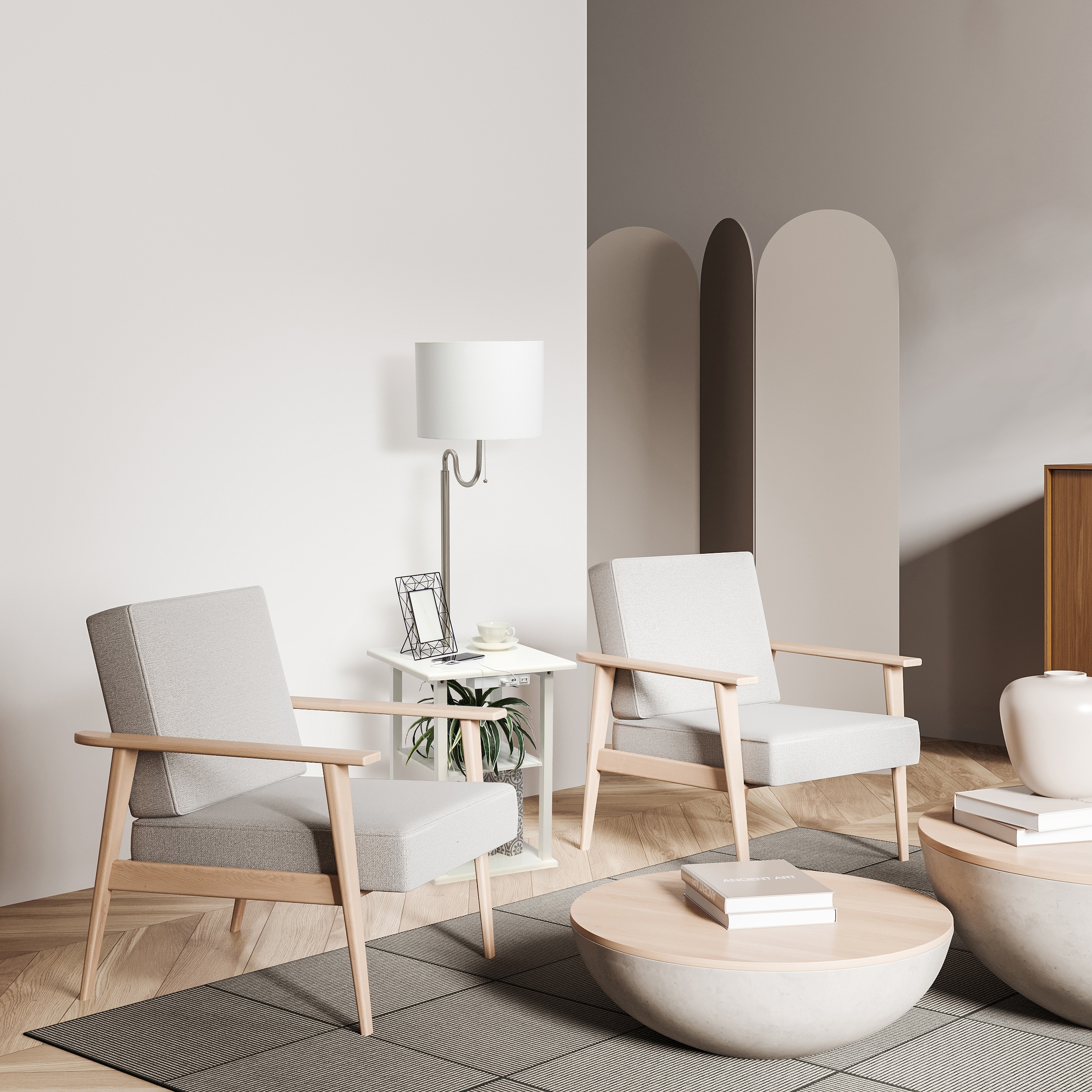 Simple Designs LF2016-WHT floorlamps - View #4
